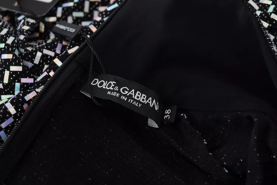 Dolce & Gabbana Black Embellished Nylon Bodycon Mini Dress - RIMODA