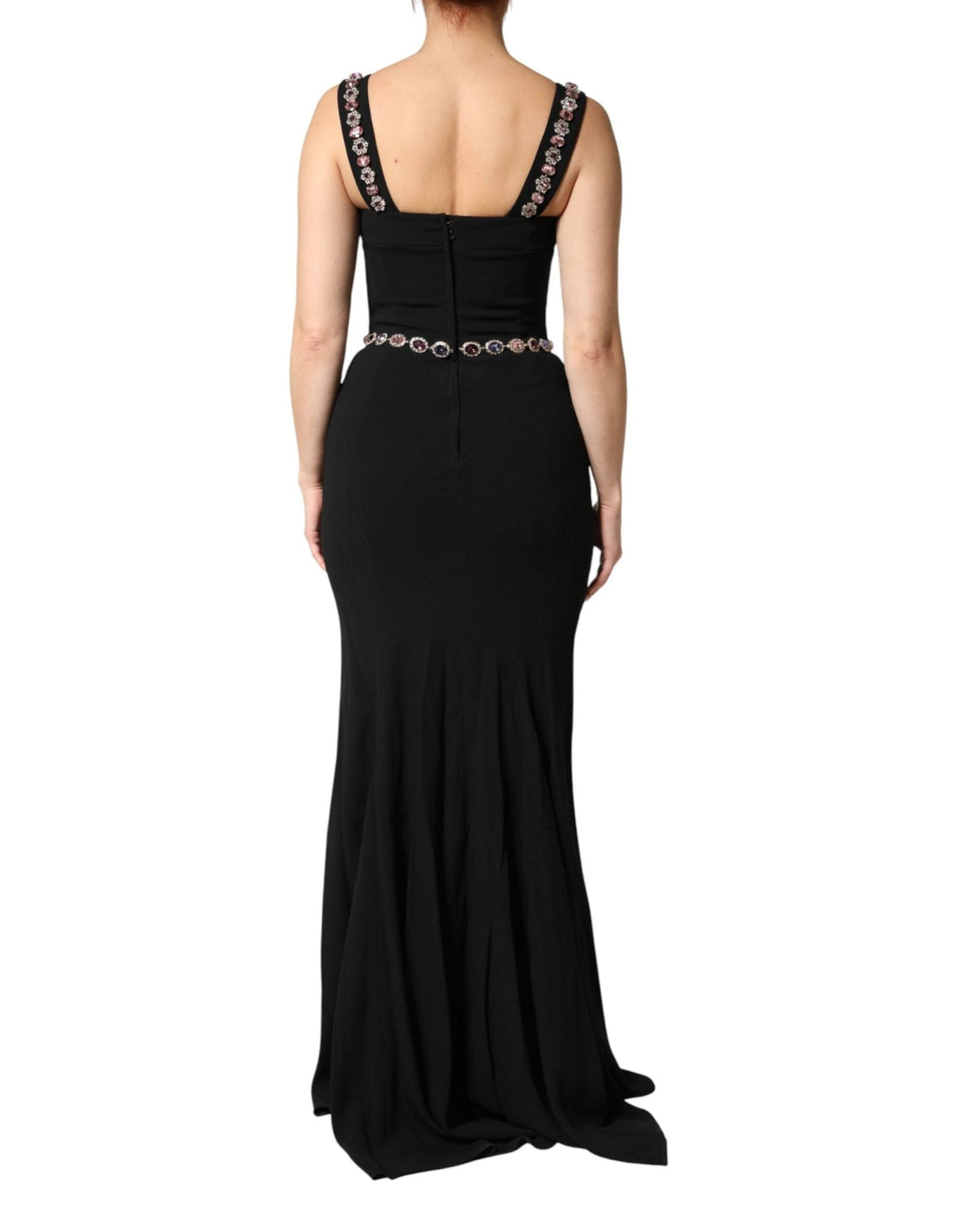 Dolce & Gabbana Black Embellished Sheath Mermaid Gown Dress - RIMODA