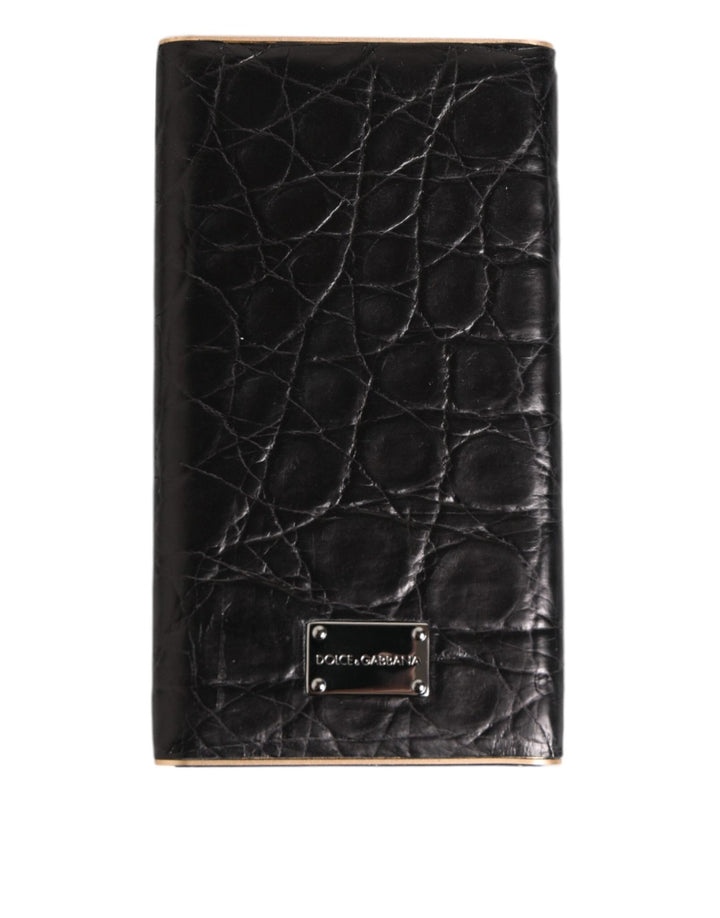 Dolce & Gabbana Black Exoctic Leather Embossed 3000mAh Power Bank Charger USB - RIMODA
