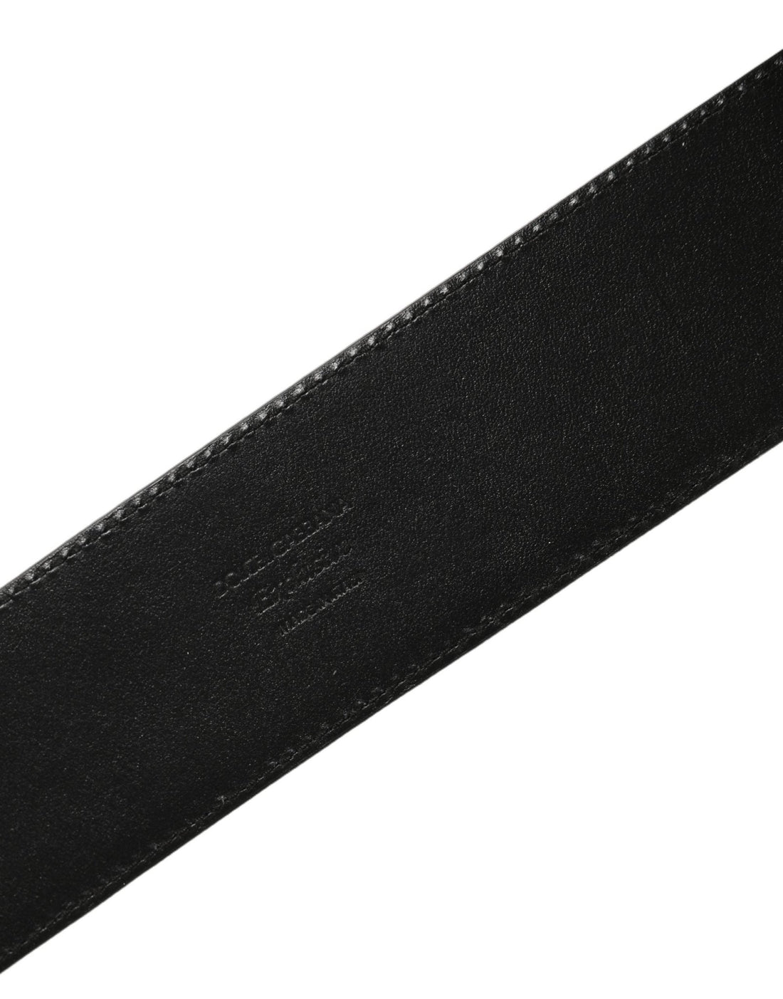 Dolce & Gabbana Black Exotic Leather Gold Metal Buckle Belt - RIMODA