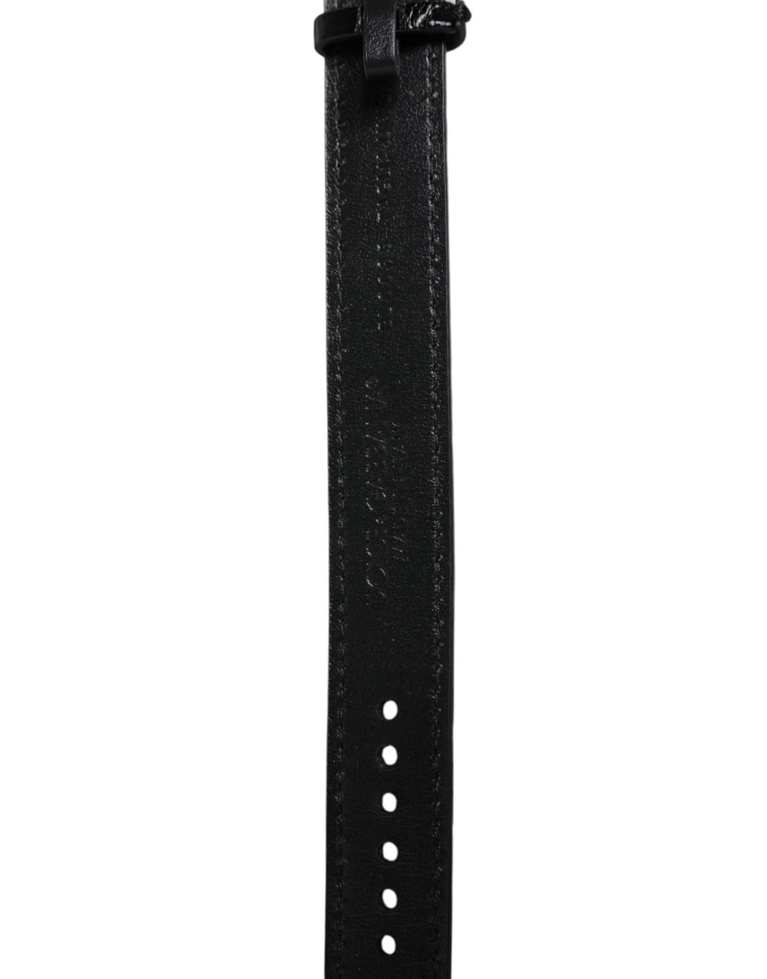 Dolce & Gabbana Black Exotic Leather Gold Tone Metal Buckle Armband - RIMODA