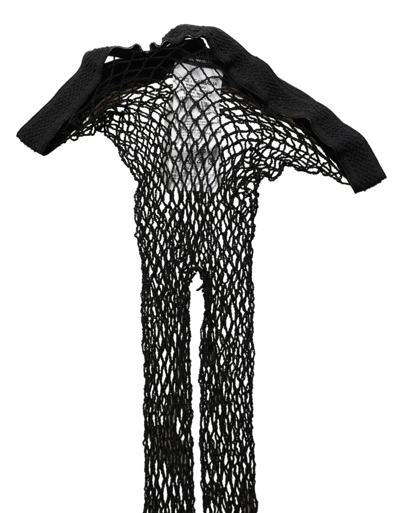 Dolce & Gabbana Black Fishnet Tights Stocking Pantyhose One Size Socks - RIMODA