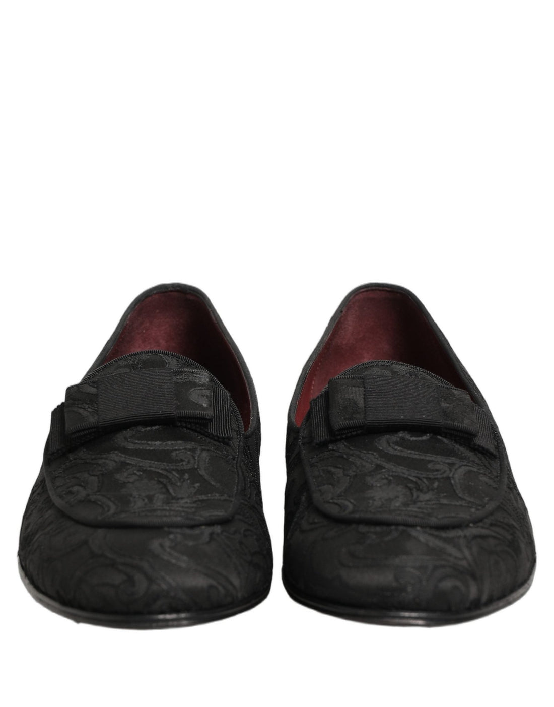 Dolce & Gabbana Black Floral Brocade Men Dress Loafers Shoes - RIMODA