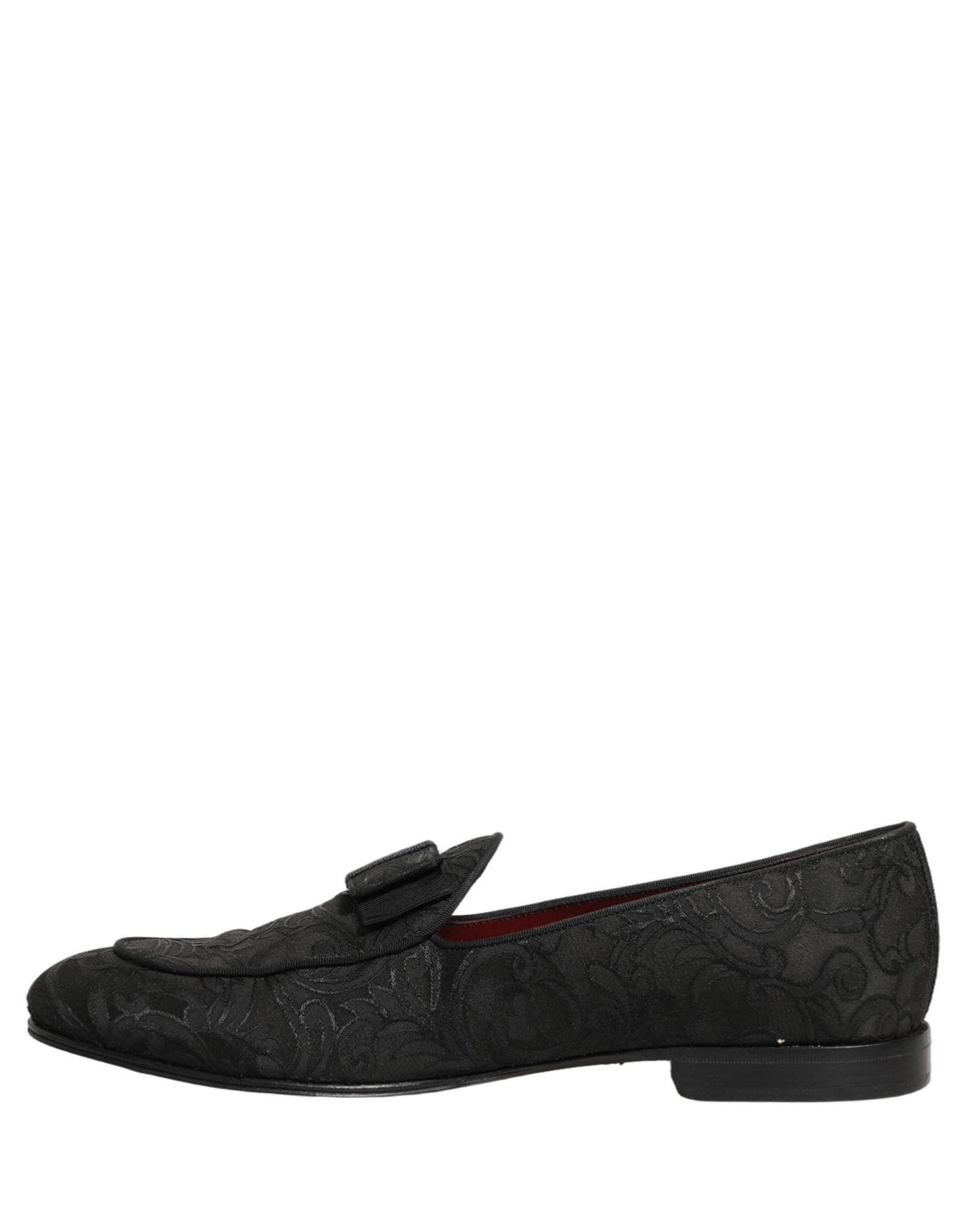 Dolce & Gabbana Black Floral Brocade Men Dress Loafers Shoes - RIMODA