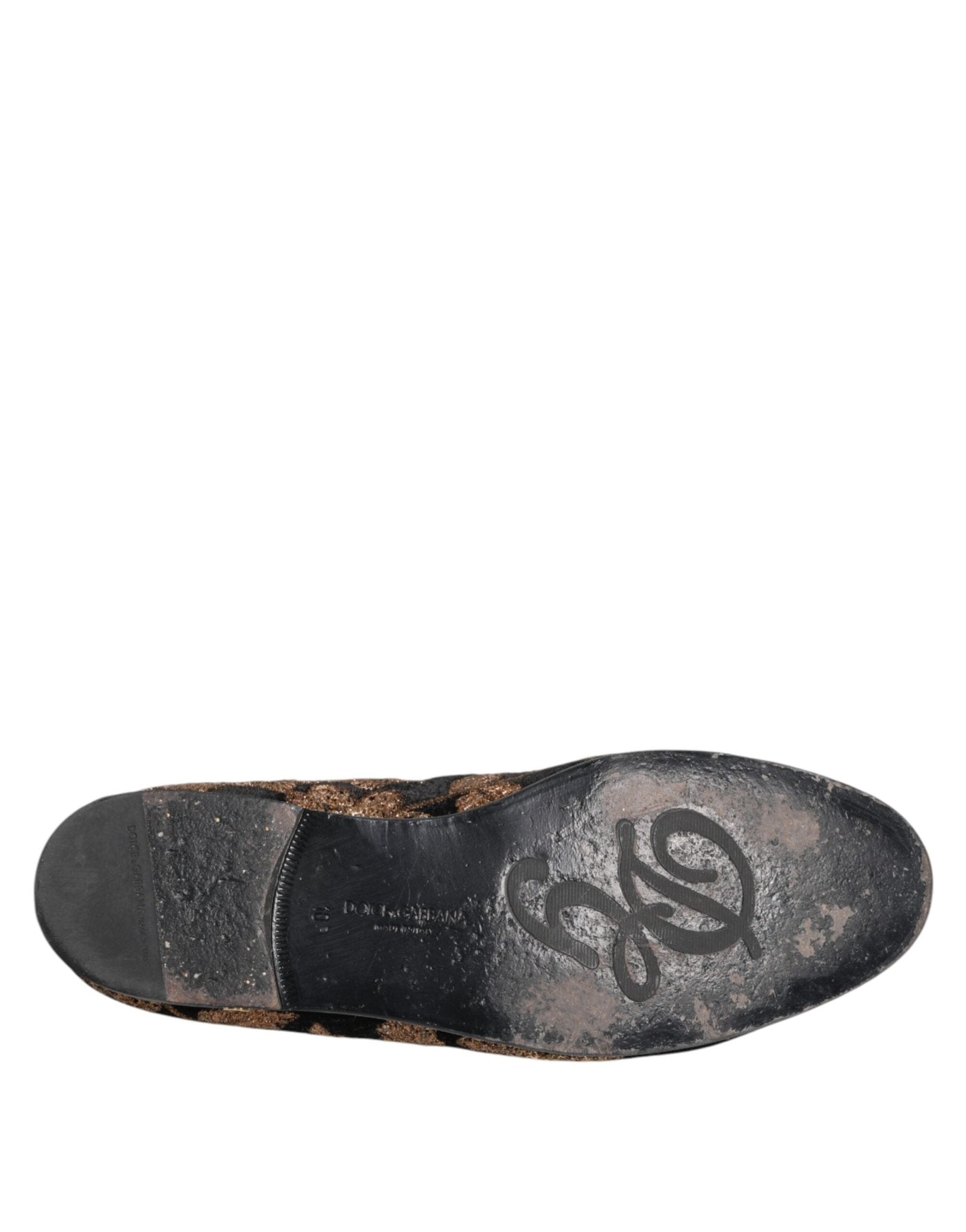 Dolce & Gabbana Black Floral Embroidery Men Loafers Shoes - RIMODA