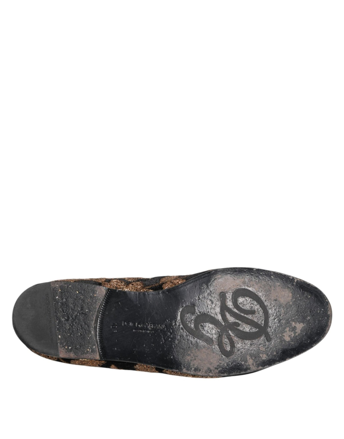 Dolce & Gabbana Black Floral Embroidery Men Loafers Shoes - RIMODA