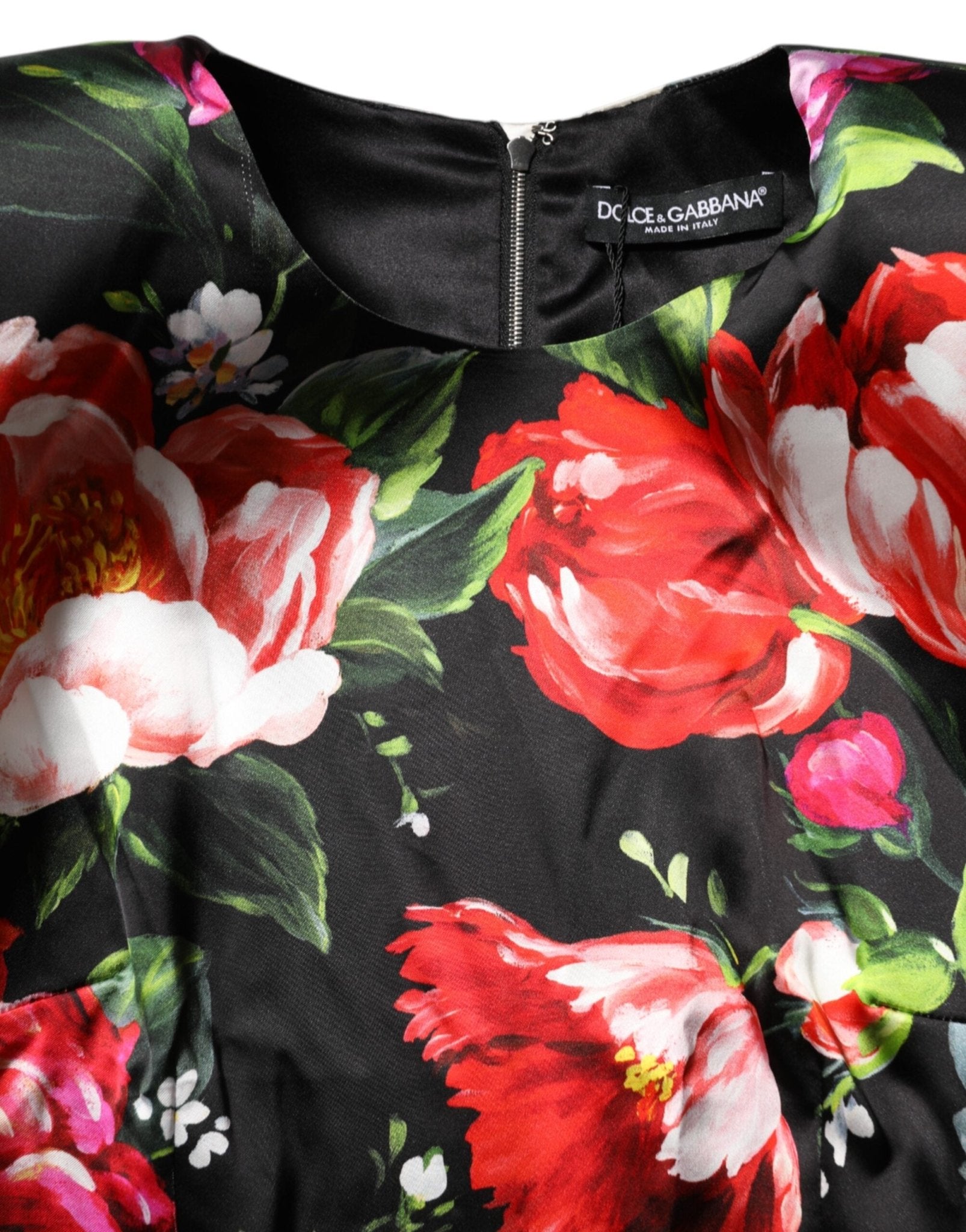 Dolce & Gabbana Black Floral Fiori Pittorici Bodycon Dress - RIMODA