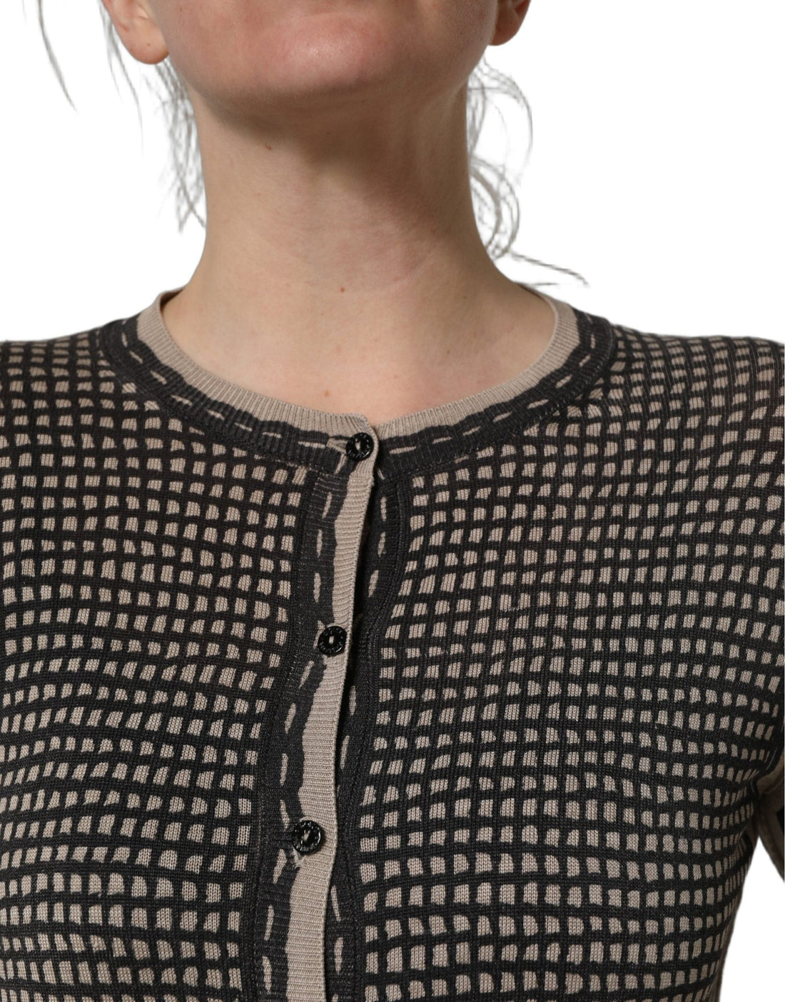 Dolce & Gabbana Black Floral Lace ButtonDownCardigan Sweater - RIMODA