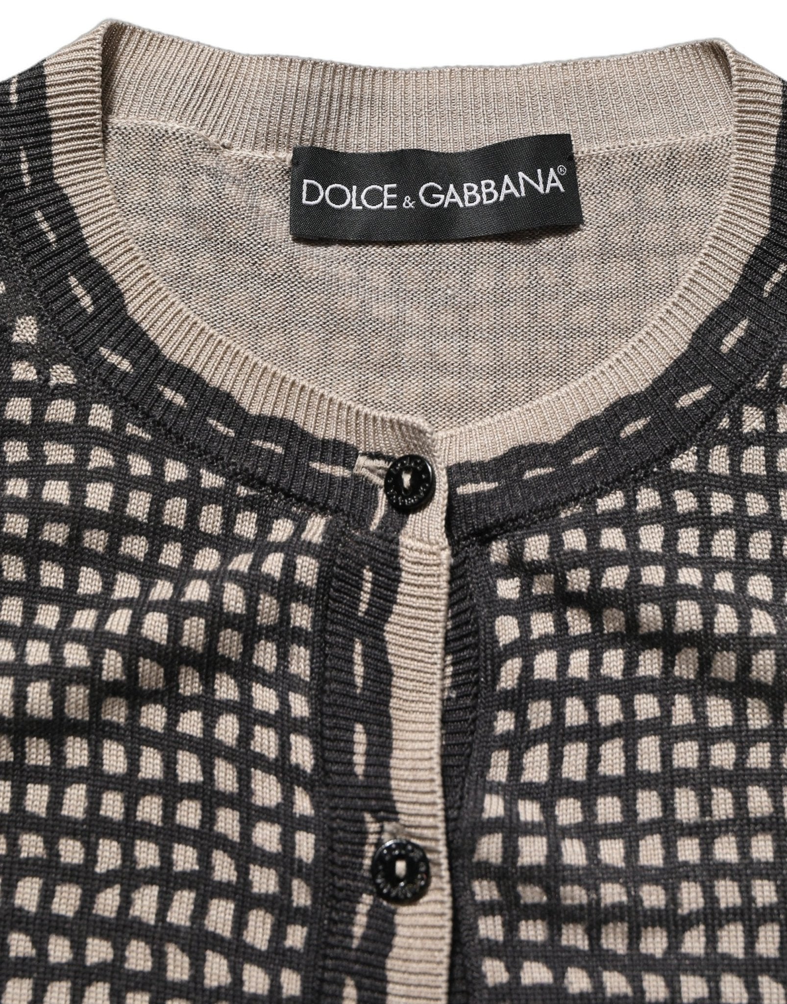 Dolce & Gabbana Black Floral Lace ButtonDownCardigan Sweater - RIMODA