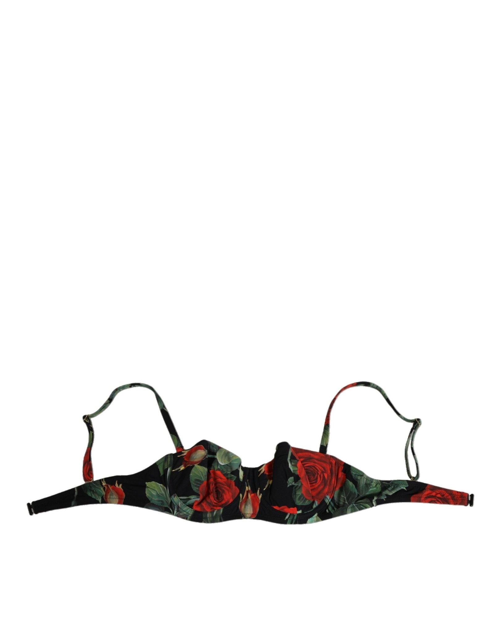 Dolce & Gabbana Black Floral Nylon Padded Balconnet Bra Underwear - RIMODA