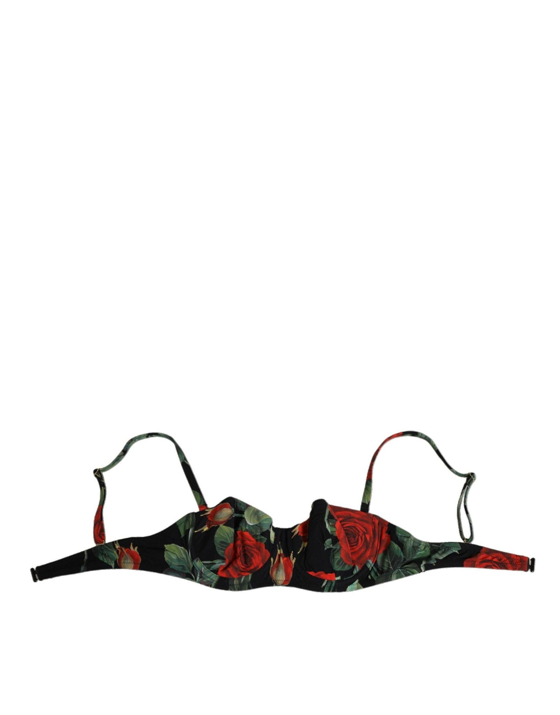 Dolce & Gabbana Black Floral Nylon Padded Balconnet Bra Underwear - RIMODA