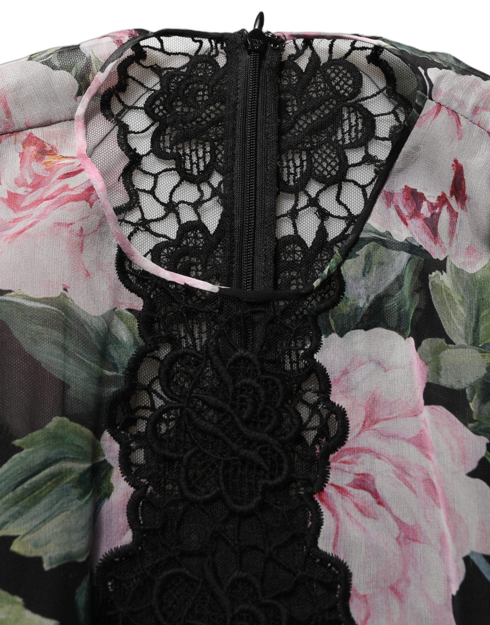 Dolce & Gabbana Black Floral Print Cotton Lace Maxi Dress - RIMODA