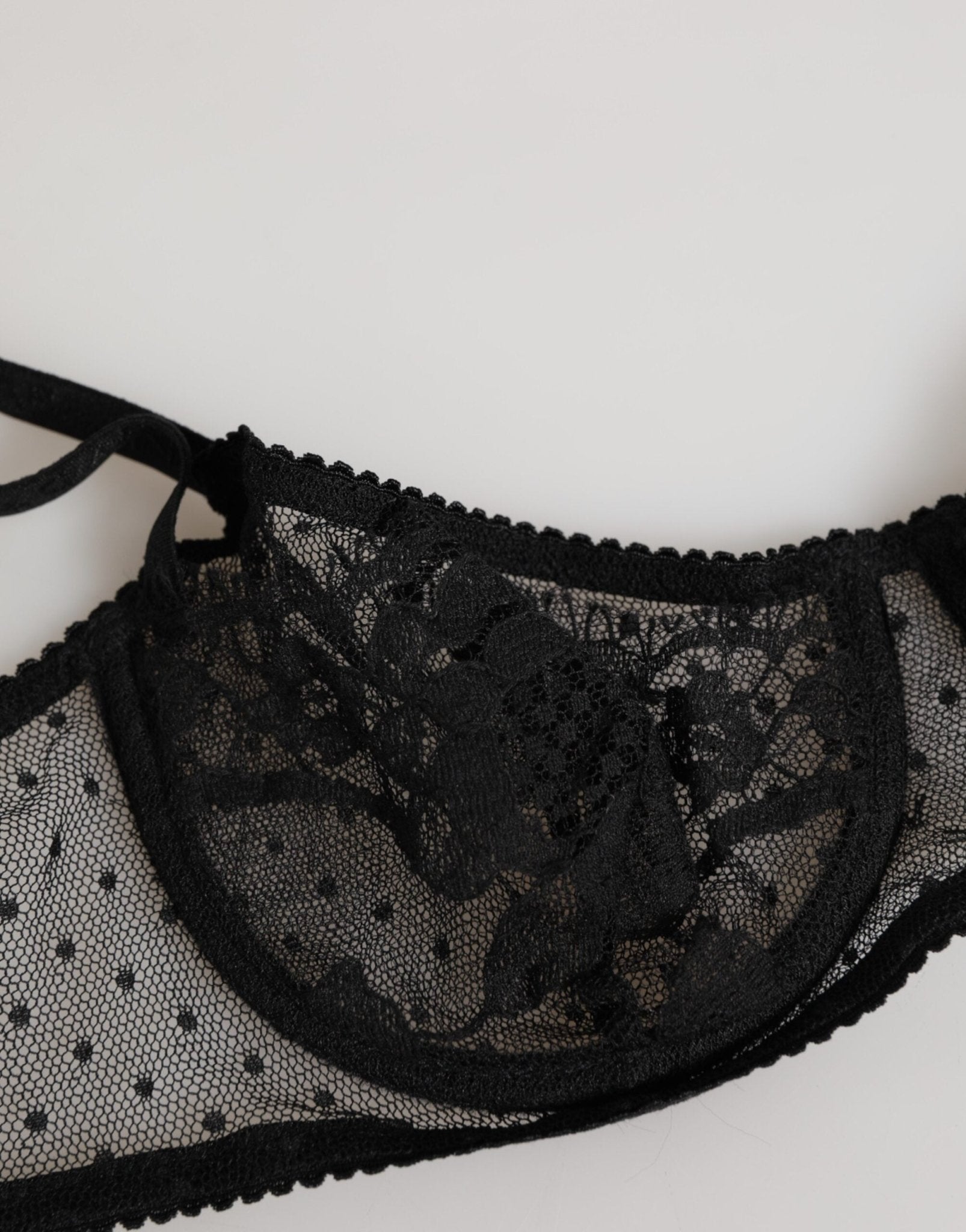 Dolce & Gabbana Black Floral Underwired Balconette Bra Underwear - RIMODA