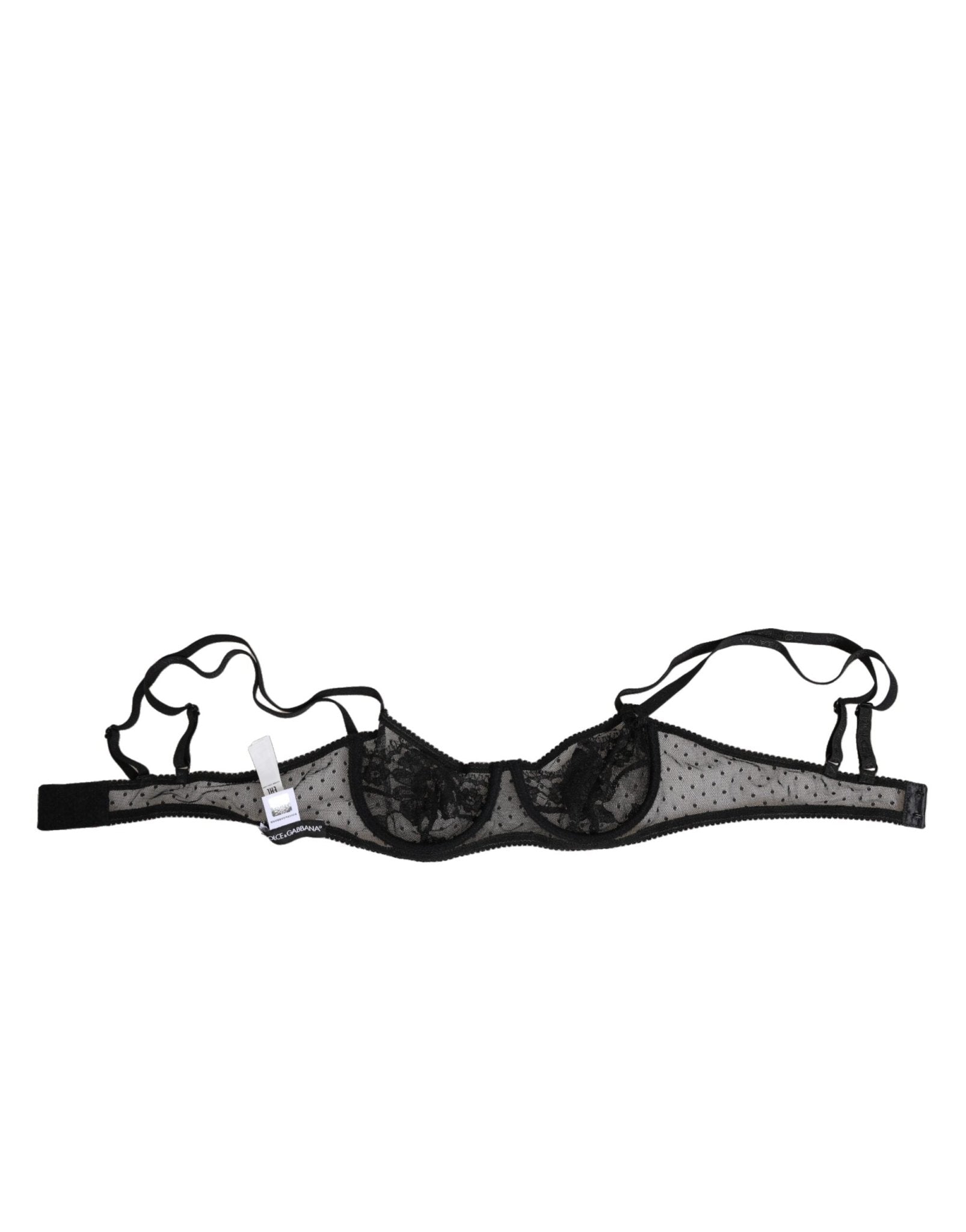 Dolce & Gabbana Black Floral Underwired Balconette Bra Underwear - RIMODA