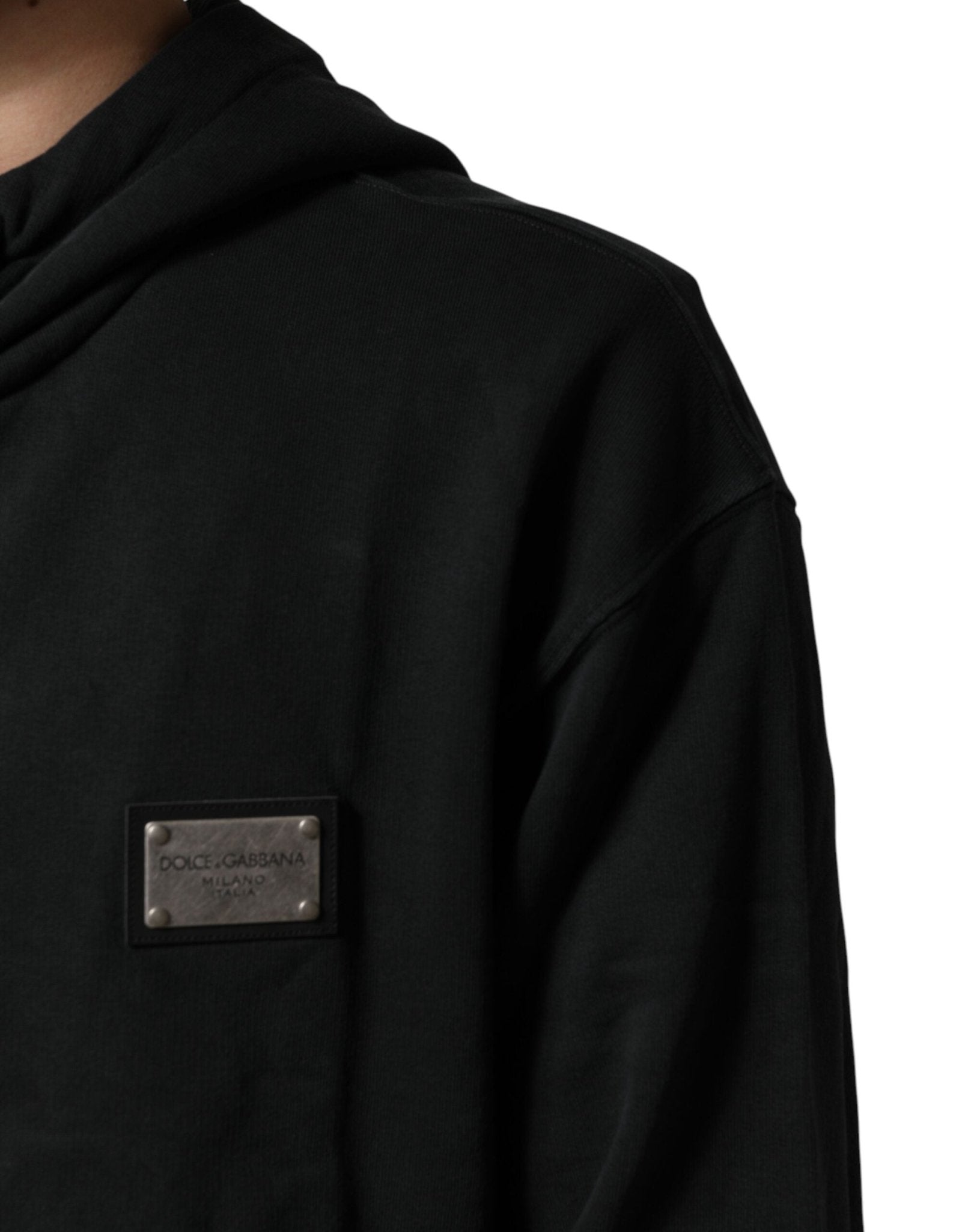 Dolce & Gabbana Black Full Zip Hooded Men Sweatshirt Sweater - RIMODA