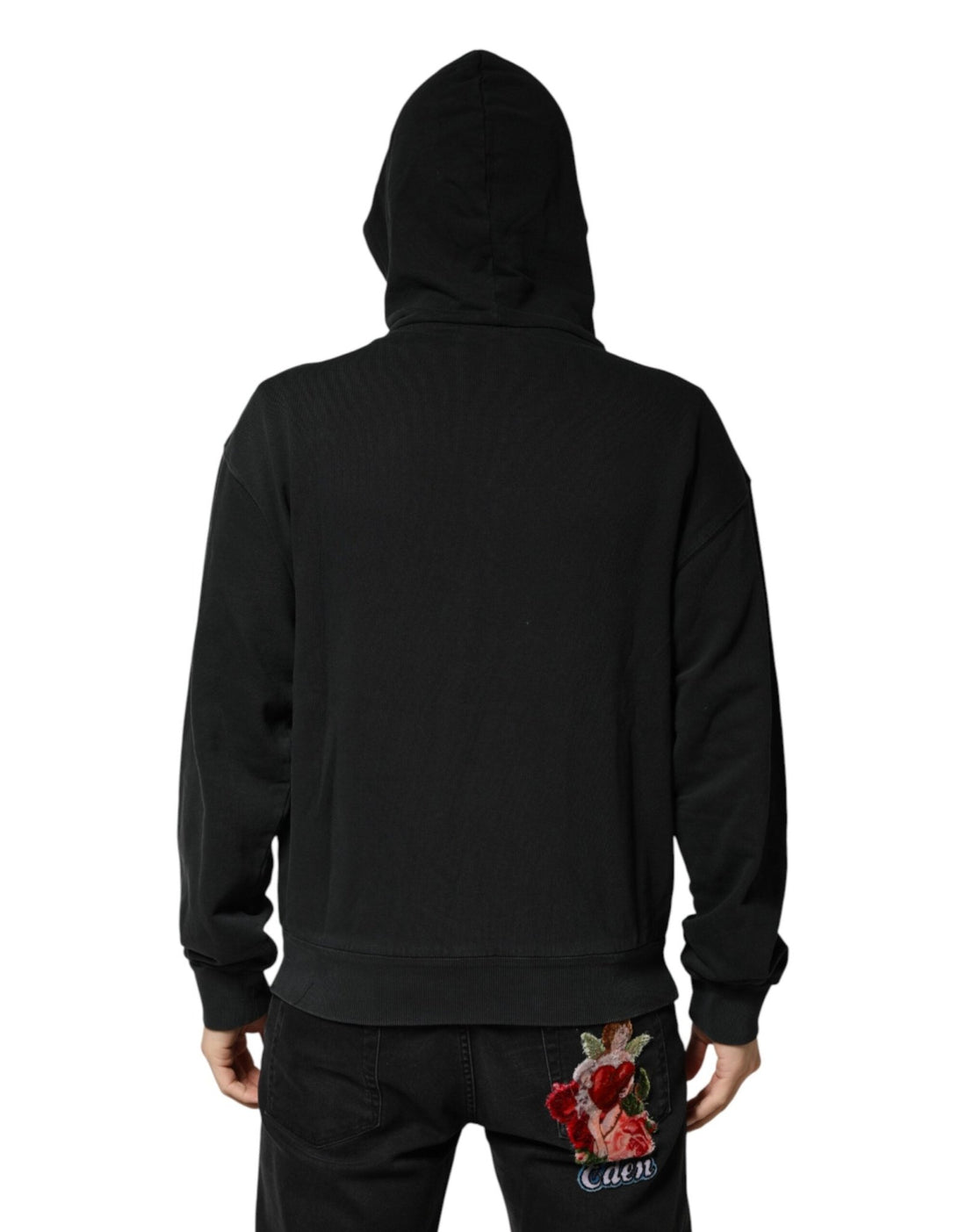 Dolce & Gabbana Black Full Zip Hooded Men Sweatshirt Sweater - RIMODA