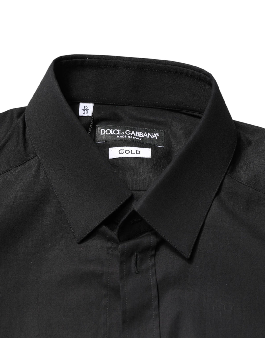 Dolce & Gabbana Black GOLD Cotton Men Dress Formal Shirt - RIMODA