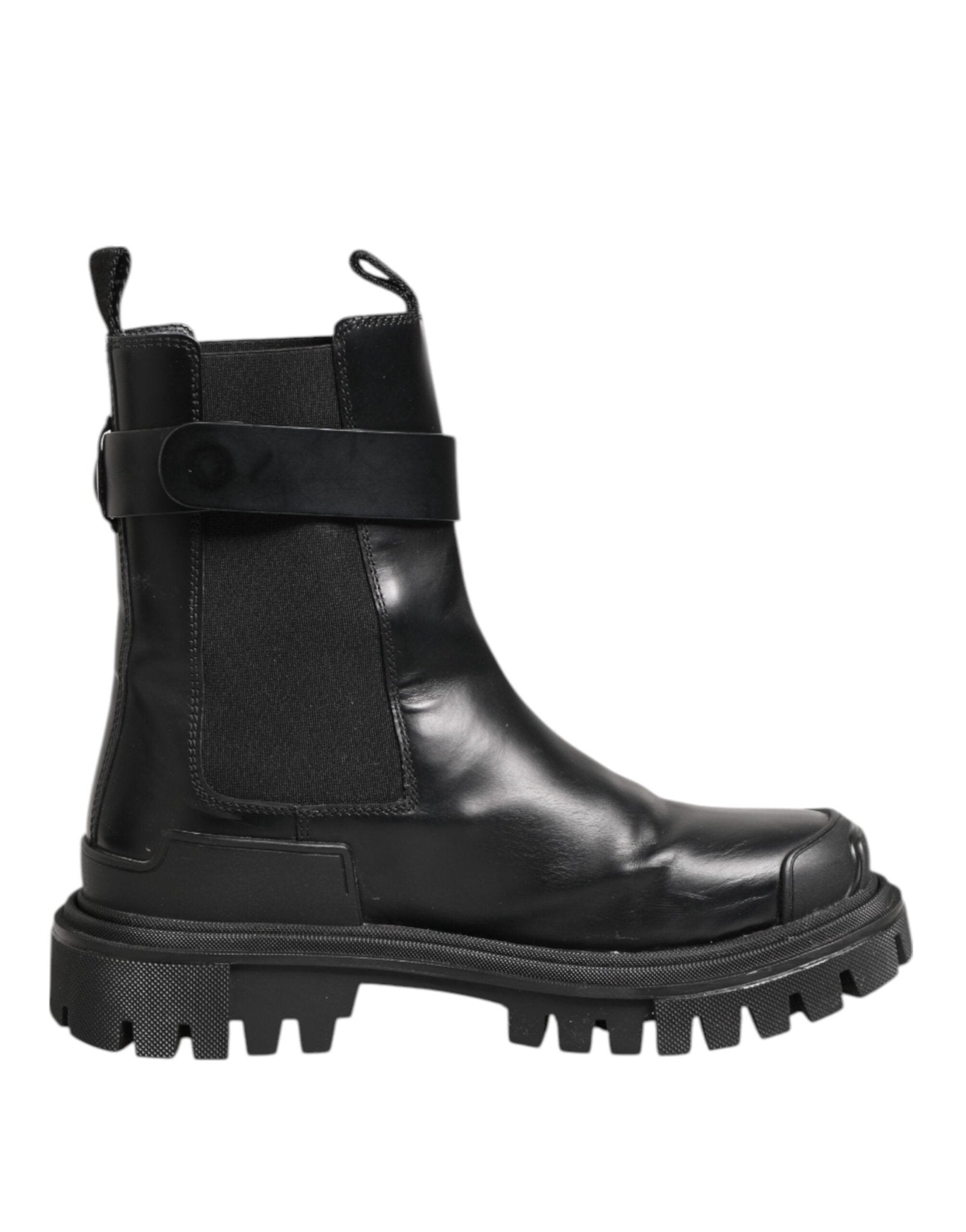 Dolce & Gabbana Black Gold DG Logo Trekking Calf Boots Shoes - RIMODA