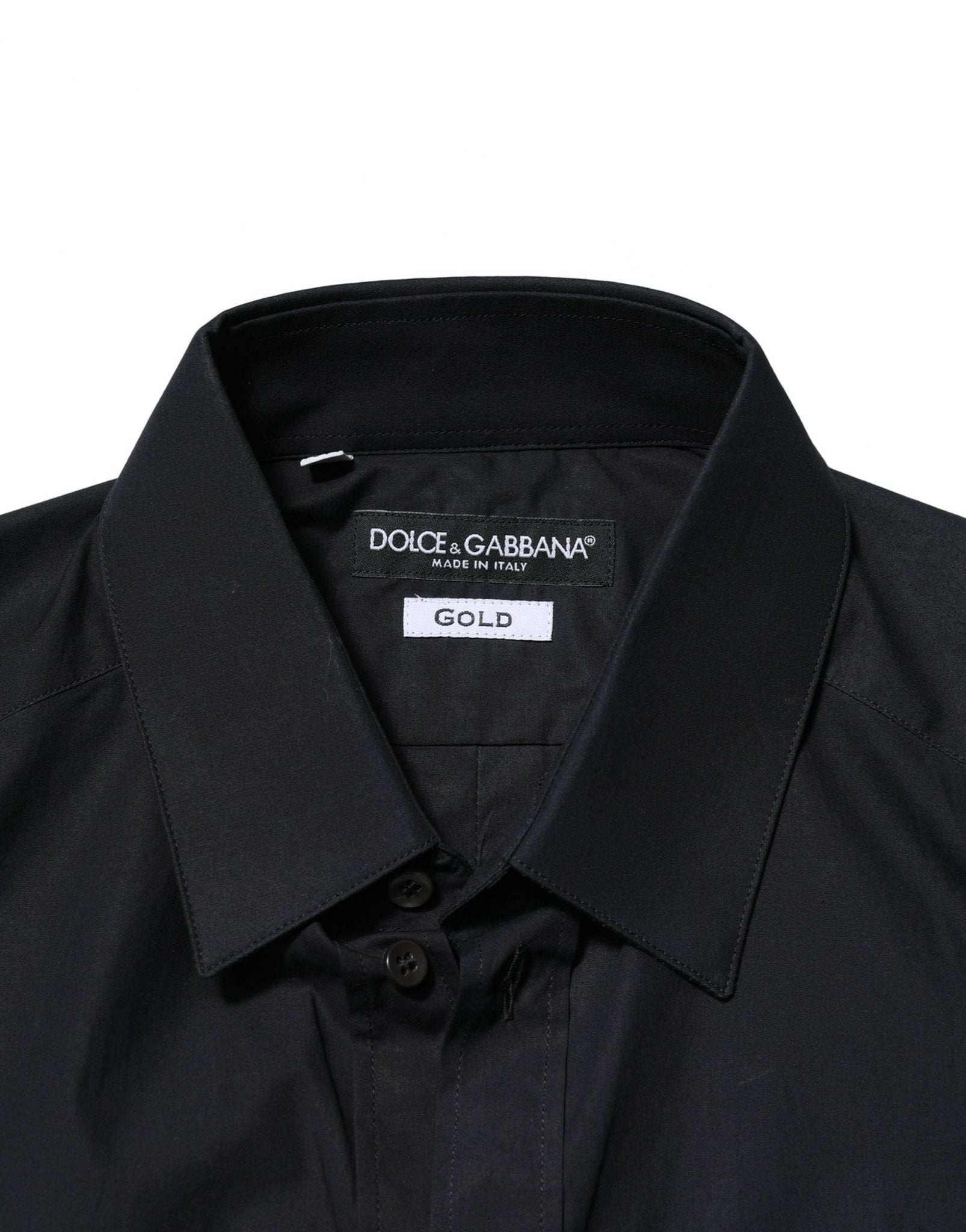 Dolce & Gabbana Black GOLD Long Sleeves Formal Dress Shirt - RIMODA