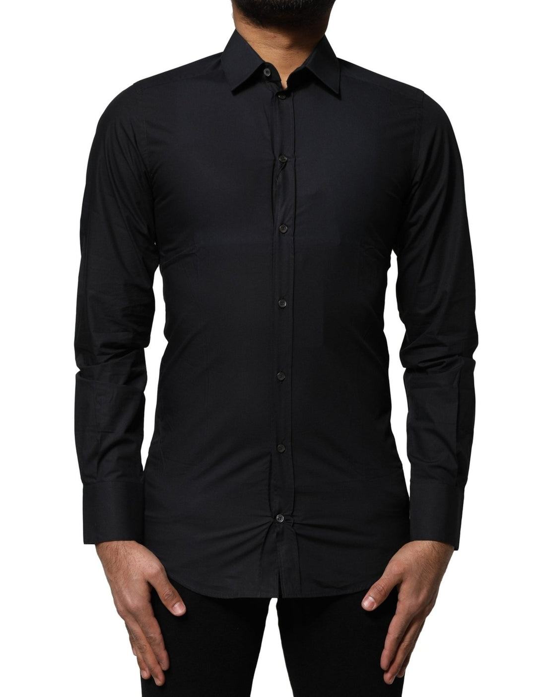 Dolce & Gabbana Black GOLD Long Sleeves Formal Dress Shirt - RIMODA