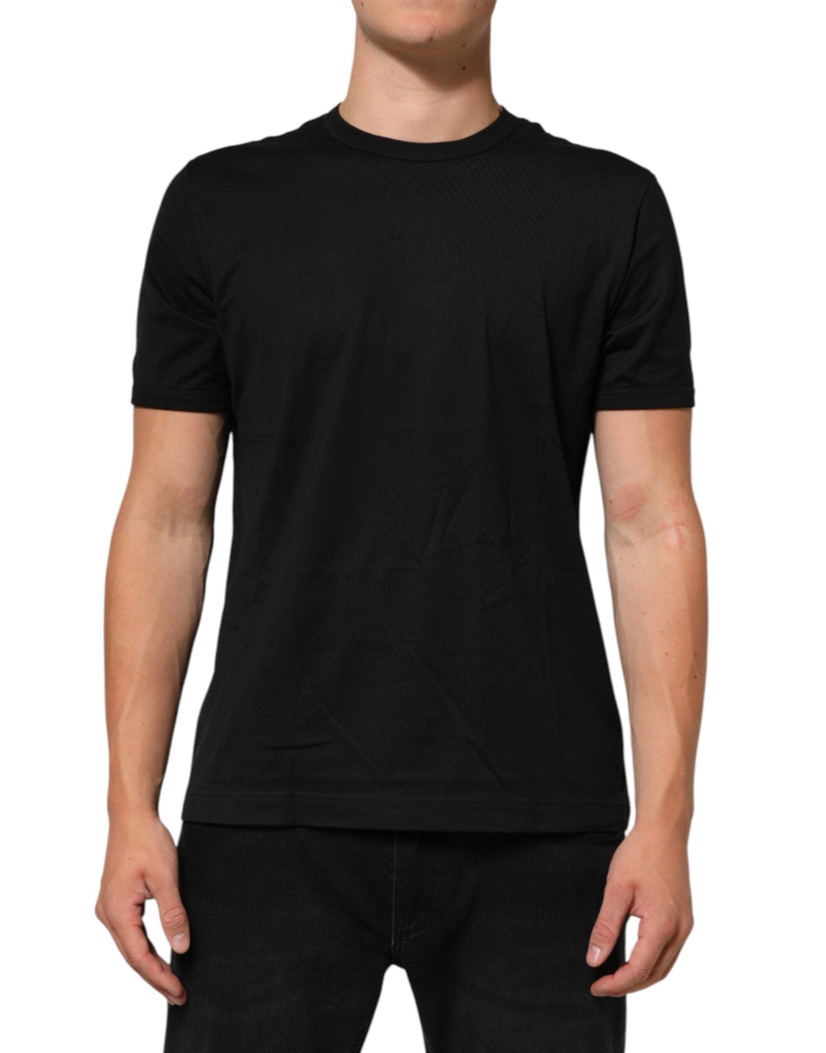 Dolce & Gabbana Black Goodluck 2021 Cotton Crew Neck T-shirt - RIMODA