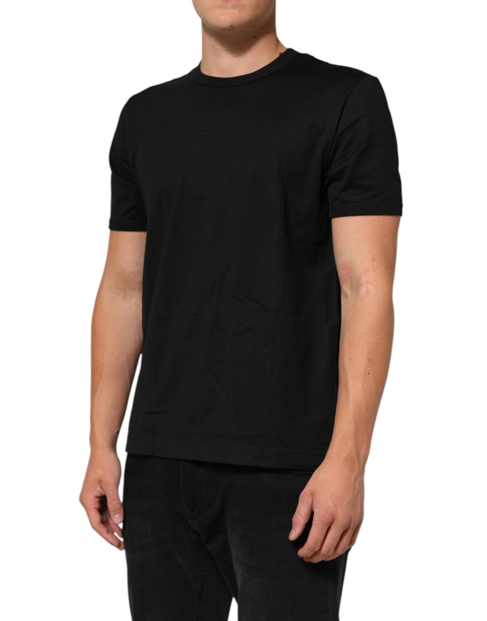 Dolce & Gabbana Black Goodluck 2021 Cotton Crew Neck T-shirt - RIMODA