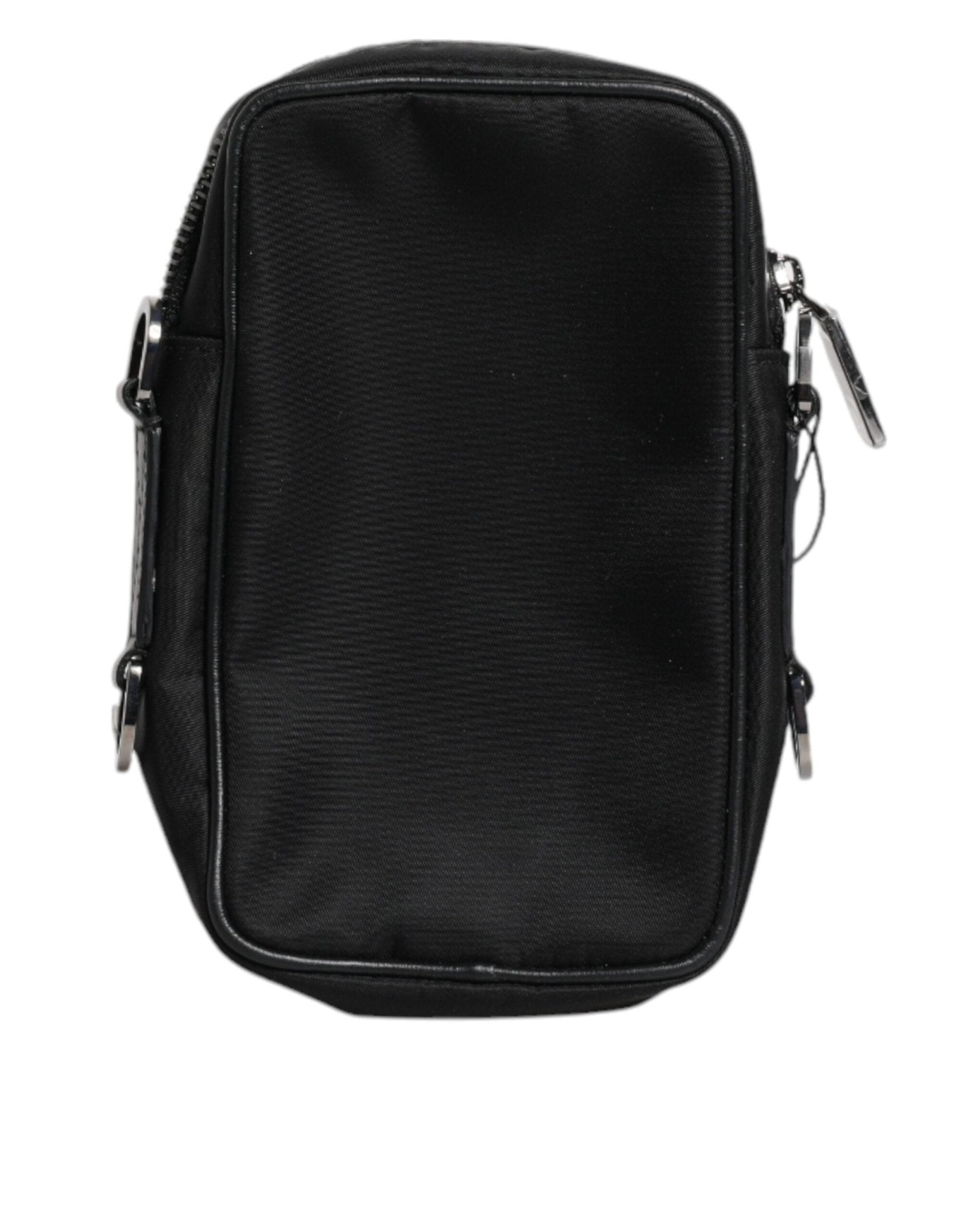 Dolce & Gabbana Black Grain Leather Logo Plaque Clutch Bag - RIMODA