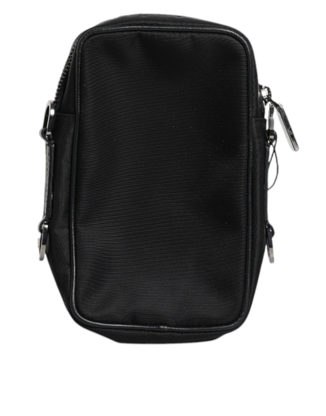 Dolce & Gabbana Black Grain Leather Logo Plaque Clutch Bag - RIMODA