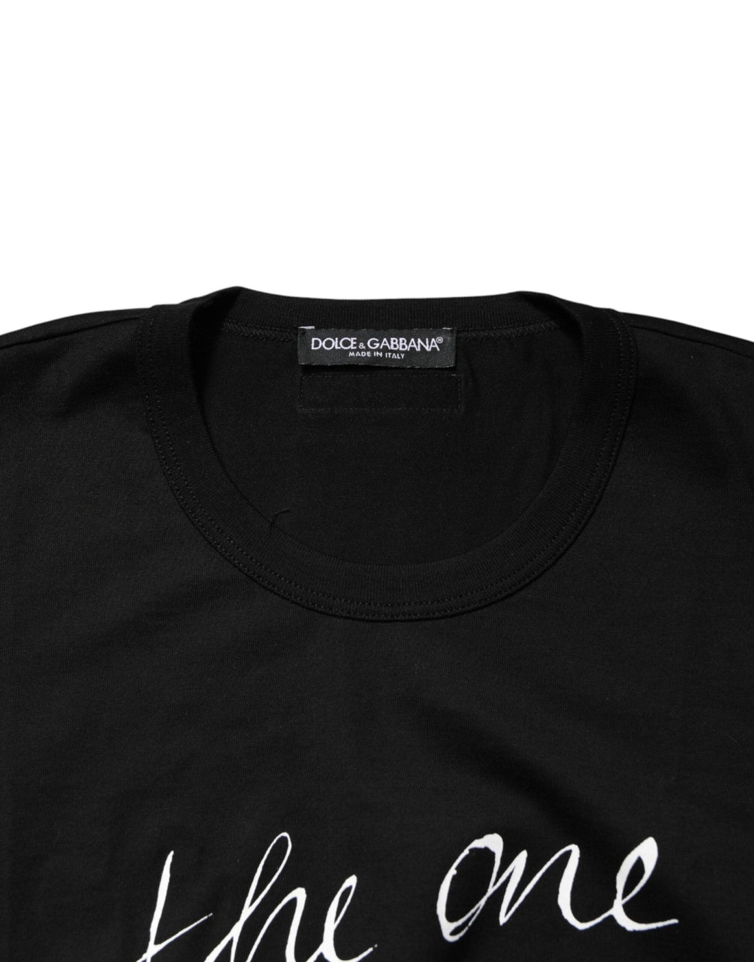 Dolce & Gabbana Black Graphic Crew Neck Short Sleeves T-shirt - RIMODA