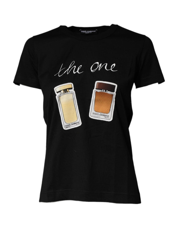 Dolce & Gabbana Black Graphic Crew Neck Short Sleeves T-shirt - RIMODA