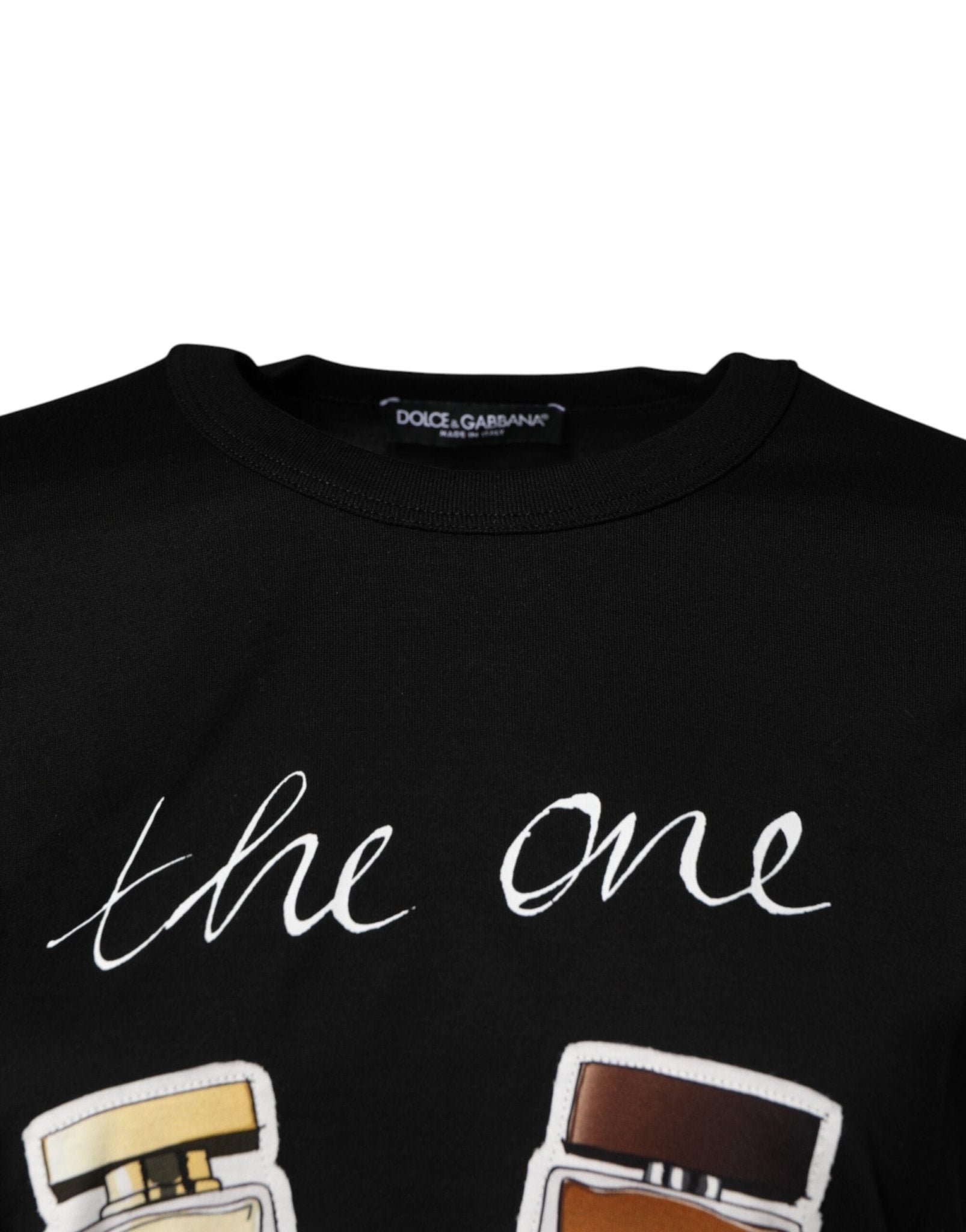 Dolce & Gabbana Black Graphic Crew Neck Short Sleeves T-shirt - RIMODA