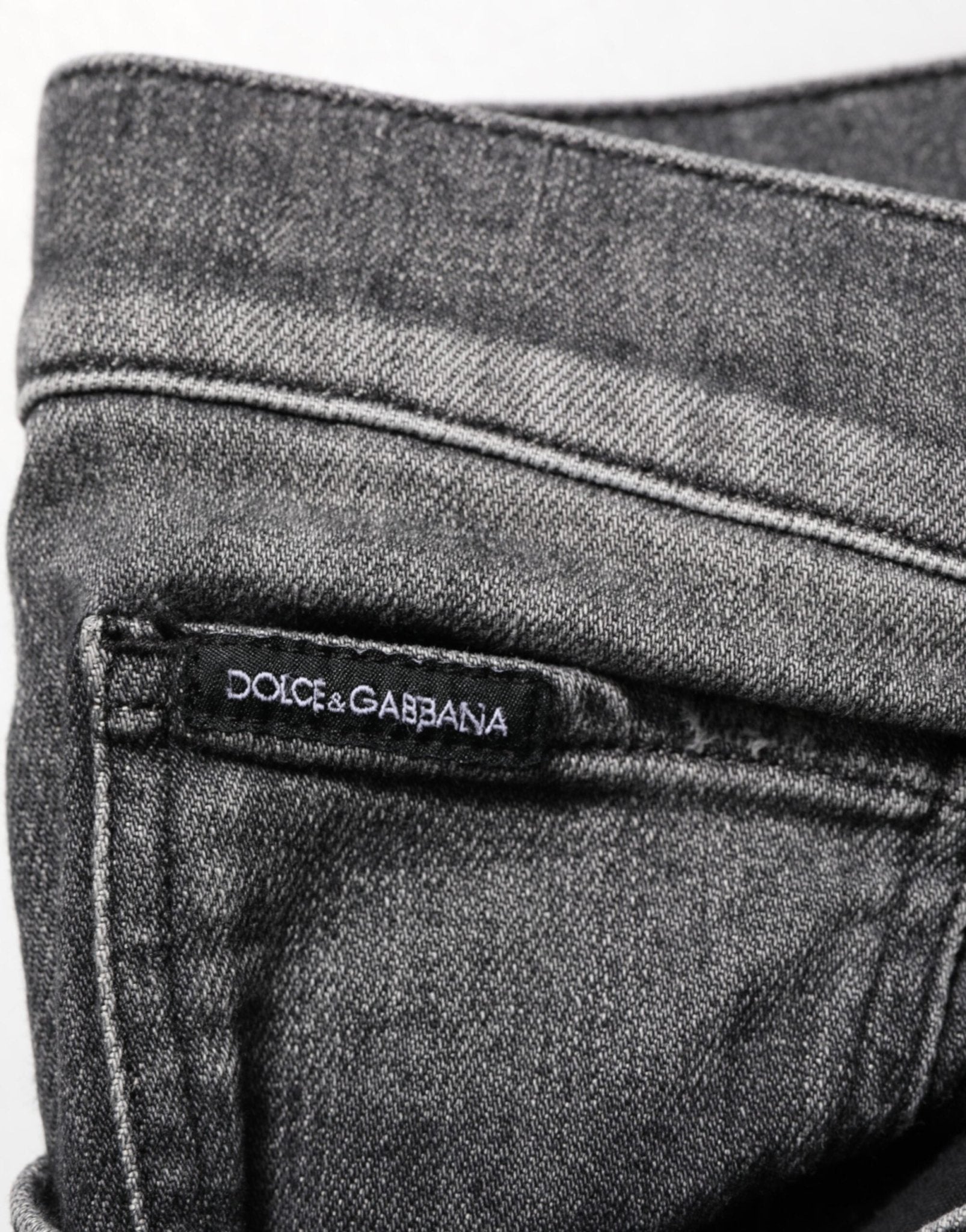 Dolce & Gabbana Black Gray Wash Slim Fit Straight Leg Denim Jeans - RIMODA