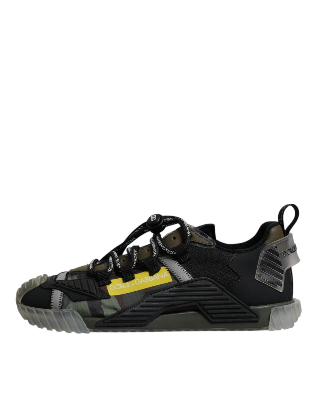 Dolce & Gabbana Black Green Camo NS1 Low Top Sneakers Shoes - RIMODA