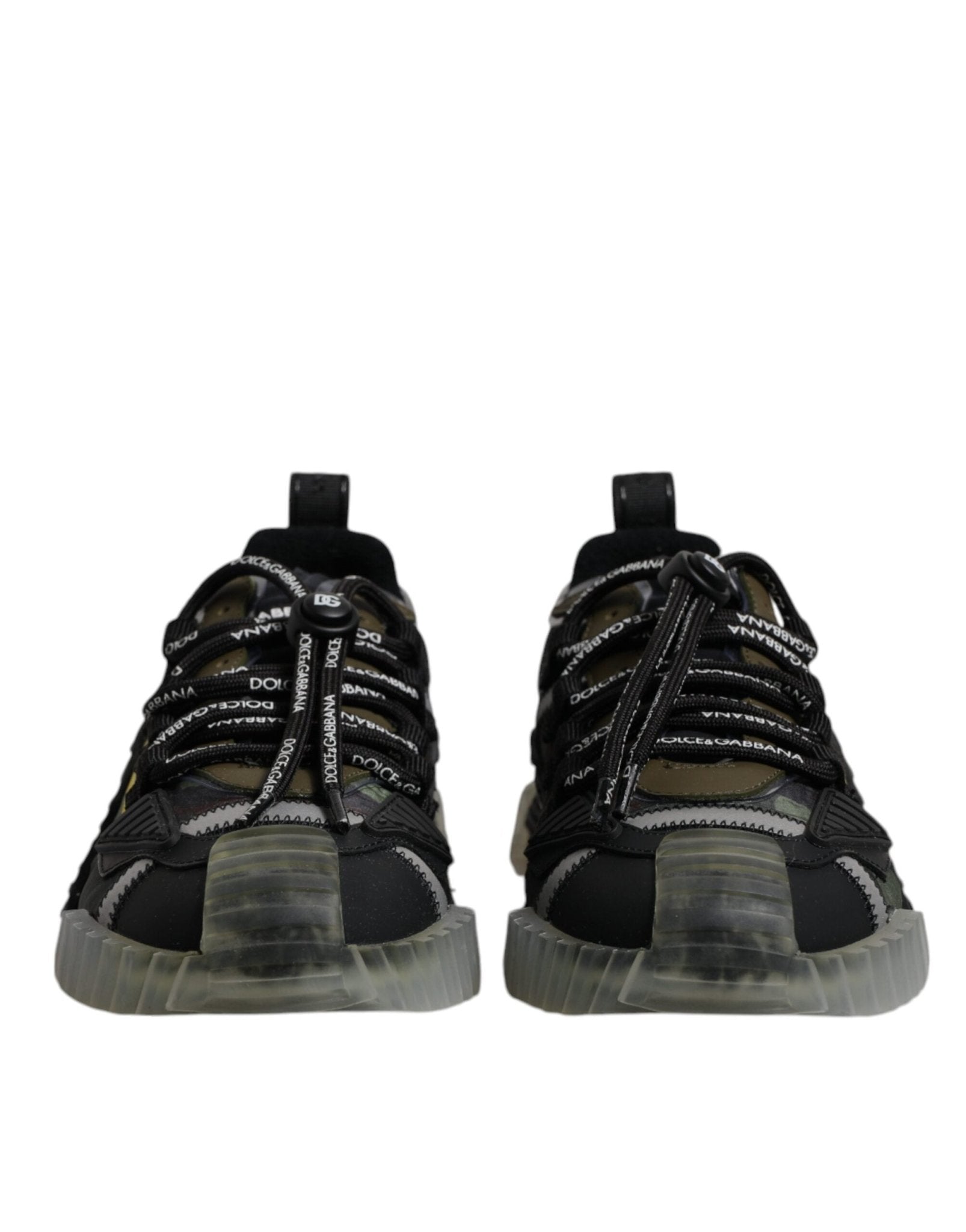 Dolce & Gabbana Black Green Camo NS1 Low Top Sneakers Shoes - RIMODA