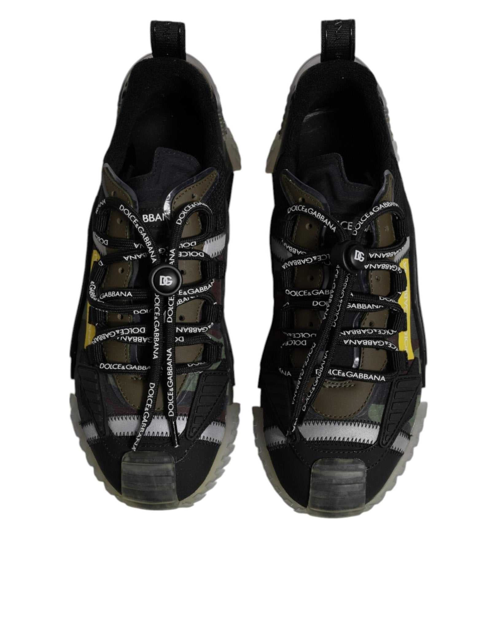 Dolce & Gabbana Black Green Camo NS1 Low Top Sneakers Shoes - RIMODA