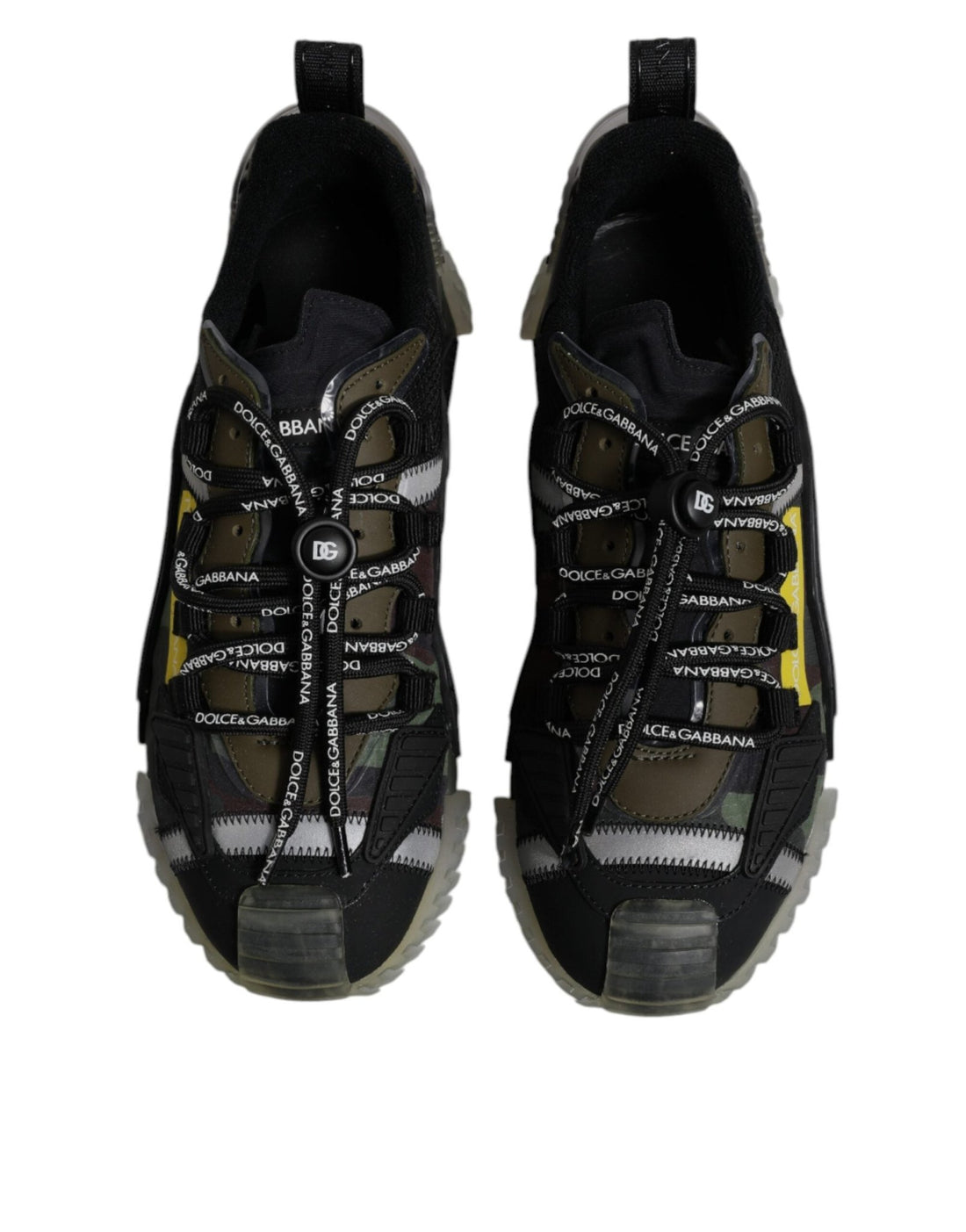 Dolce & Gabbana Black Green Camo NS1 Low Top Sneakers Shoes - RIMODA