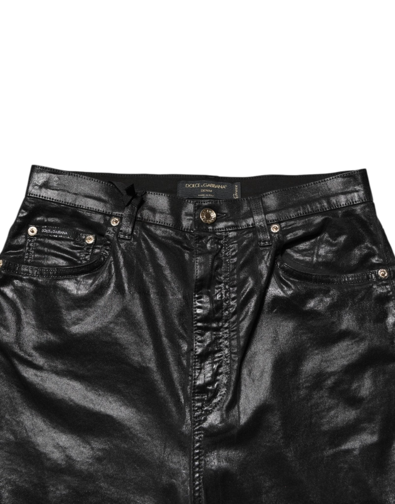 Dolce & Gabbana Black High Waist Skinny GRACE Denim Jeans - RIMODA
