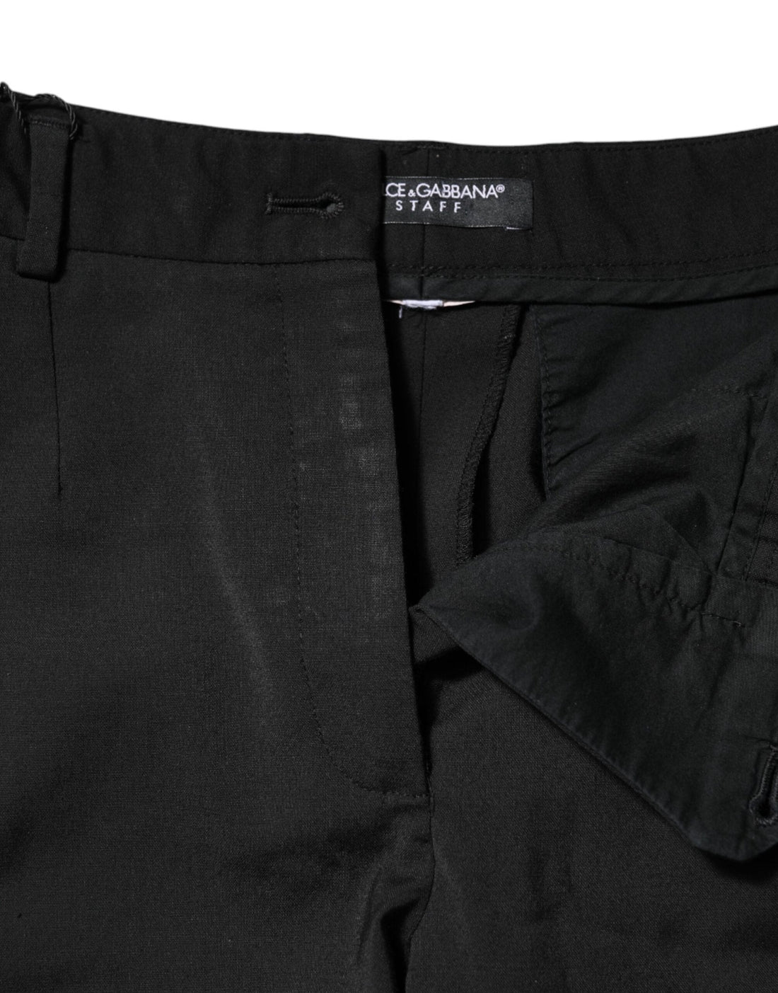Dolce & Gabbana Black High Waisted Tapered STAFF Pants - RIMODA