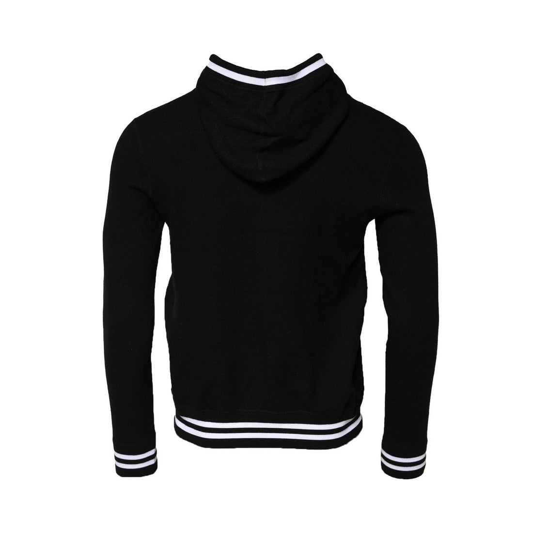 Dolce & Gabbana Black Hooded Logo Print Sweatshirt Sweater - RIMODA