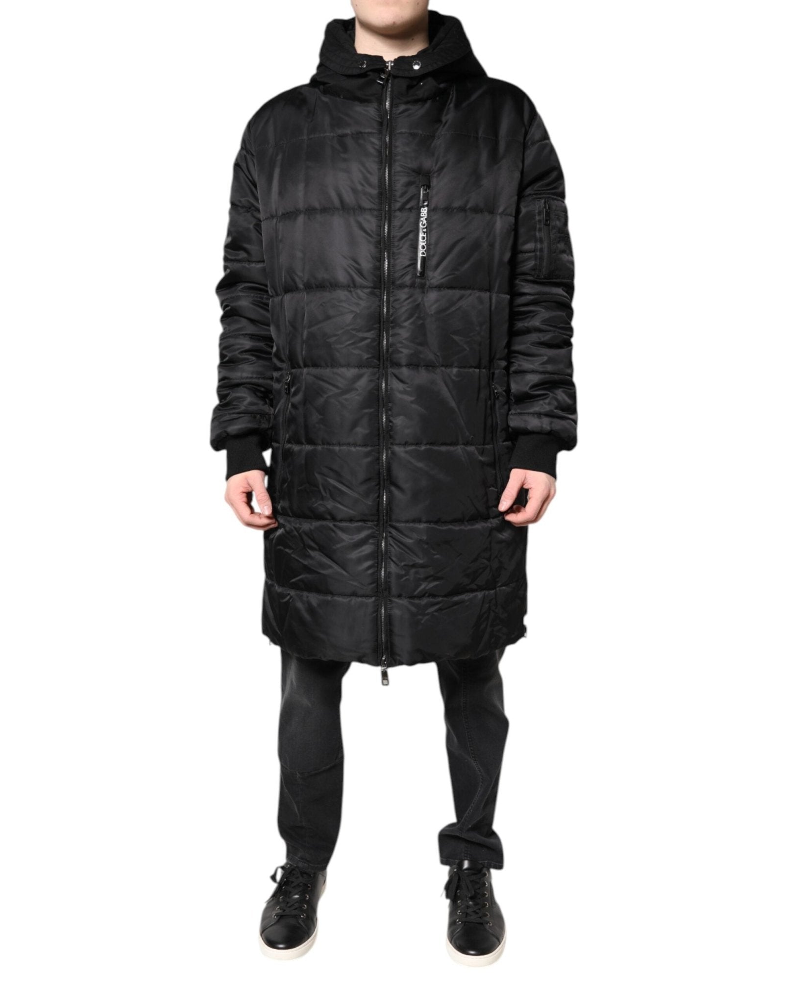 Dolce & Gabbana Black Hooded Parka Coat Winter Jacket - RIMODA