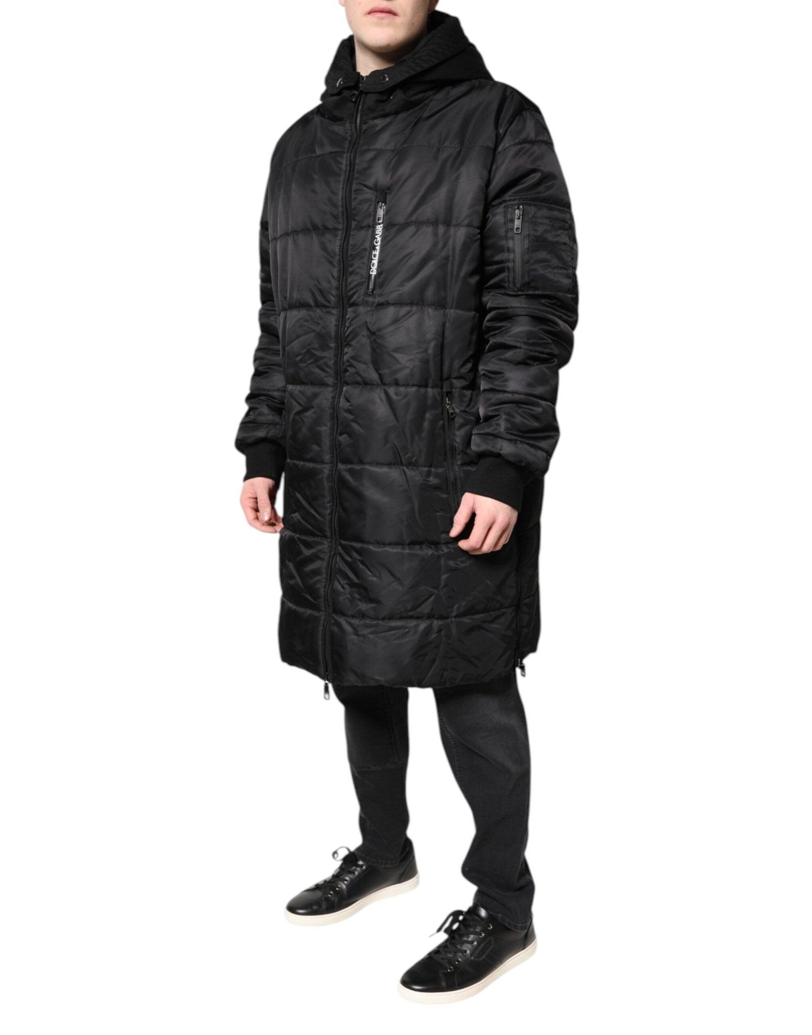 Dolce & Gabbana Black Hooded Parka Coat Winter Jacket - RIMODA