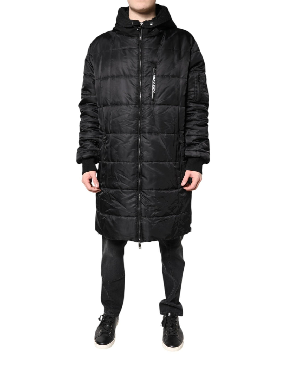 Dolce & Gabbana Black Hooded Parka Coat Winter Jacket - RIMODA