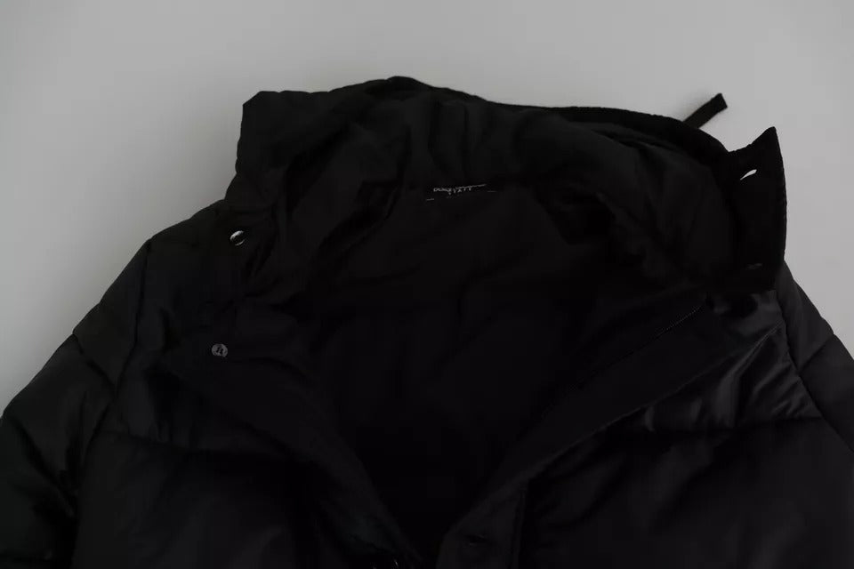 Dolce & Gabbana Black Hooded Polyester Men Coat Puffer Jacket - RIMODA