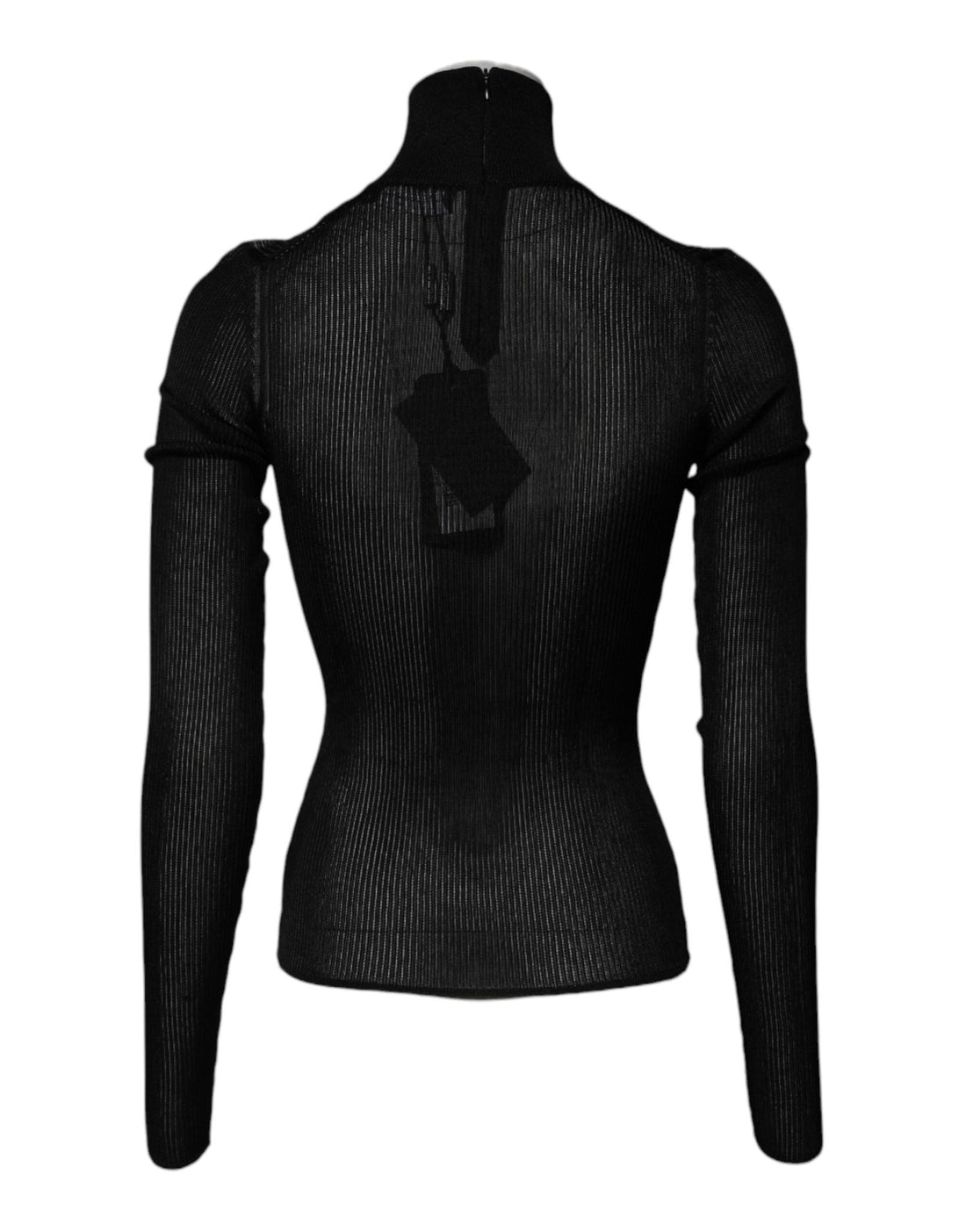 Dolce & Gabbana Black Knit Long Sleeves Turtleneck Slim Top - RIMODA