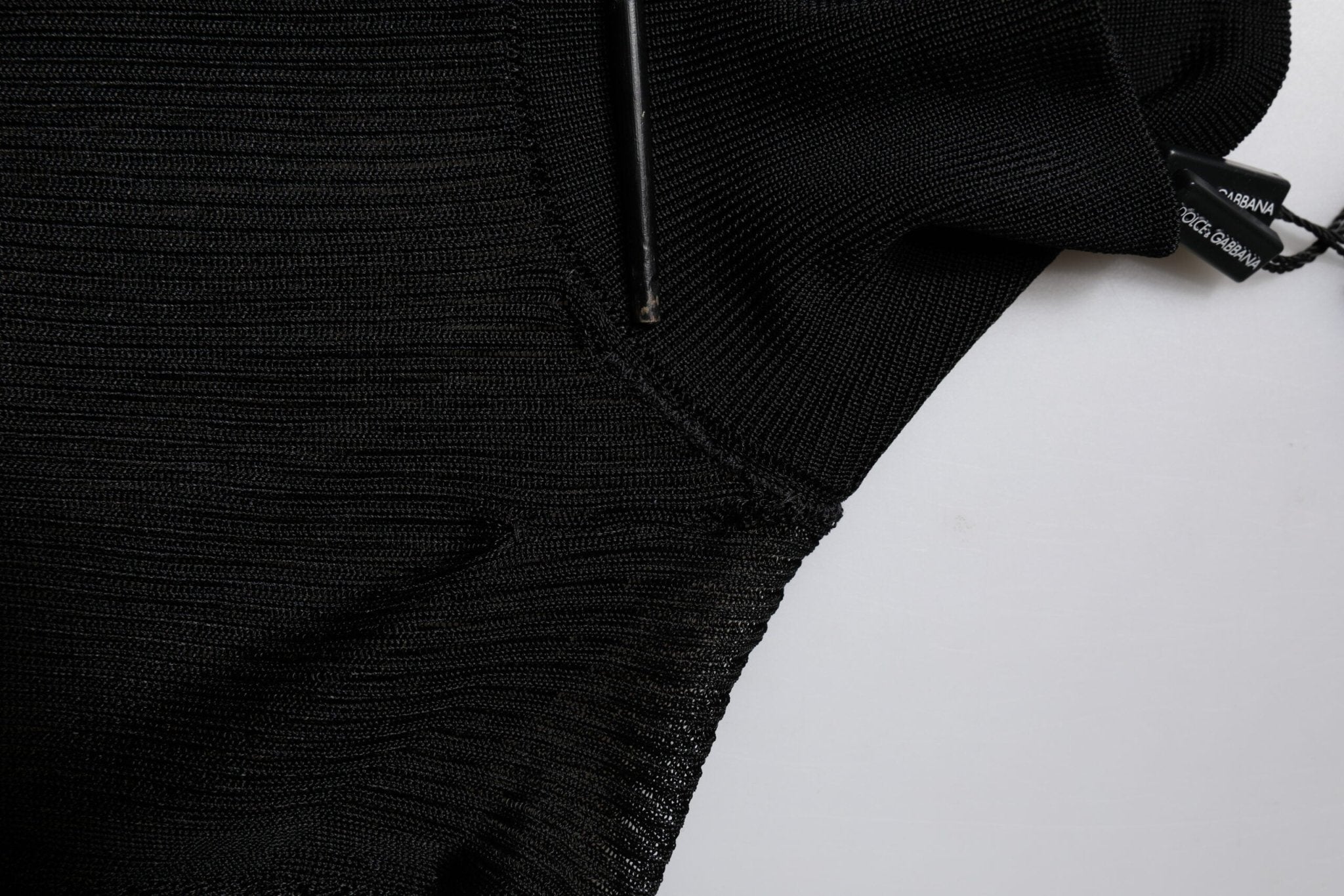 Dolce & Gabbana Black Knit Long Sleeves Turtleneck Slim Top - RIMODA