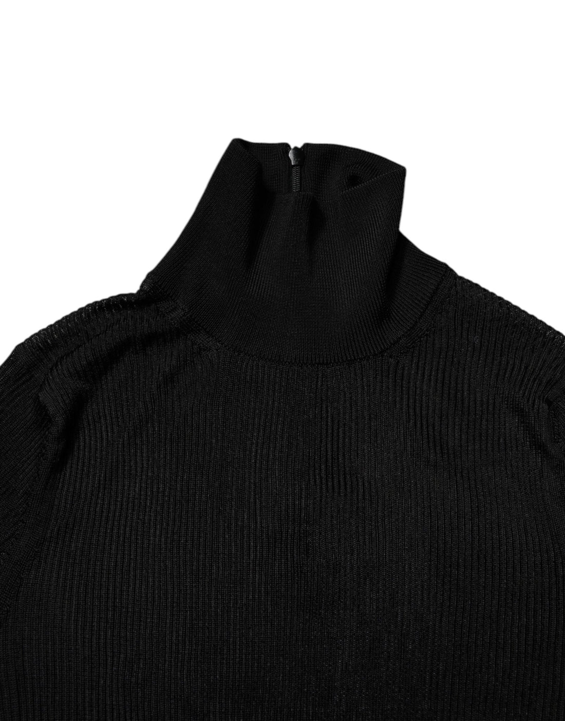 Dolce & Gabbana Black Knit Long Sleeves Turtleneck Slim Top - RIMODA