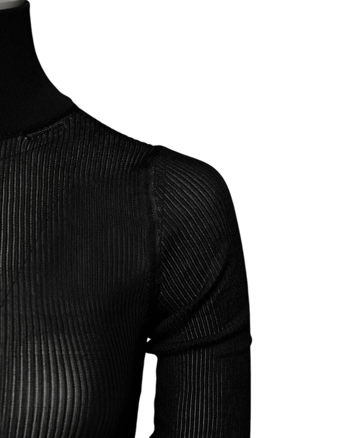 Dolce & Gabbana Black Knit Long Sleeves Turtleneck Slim Top - RIMODA