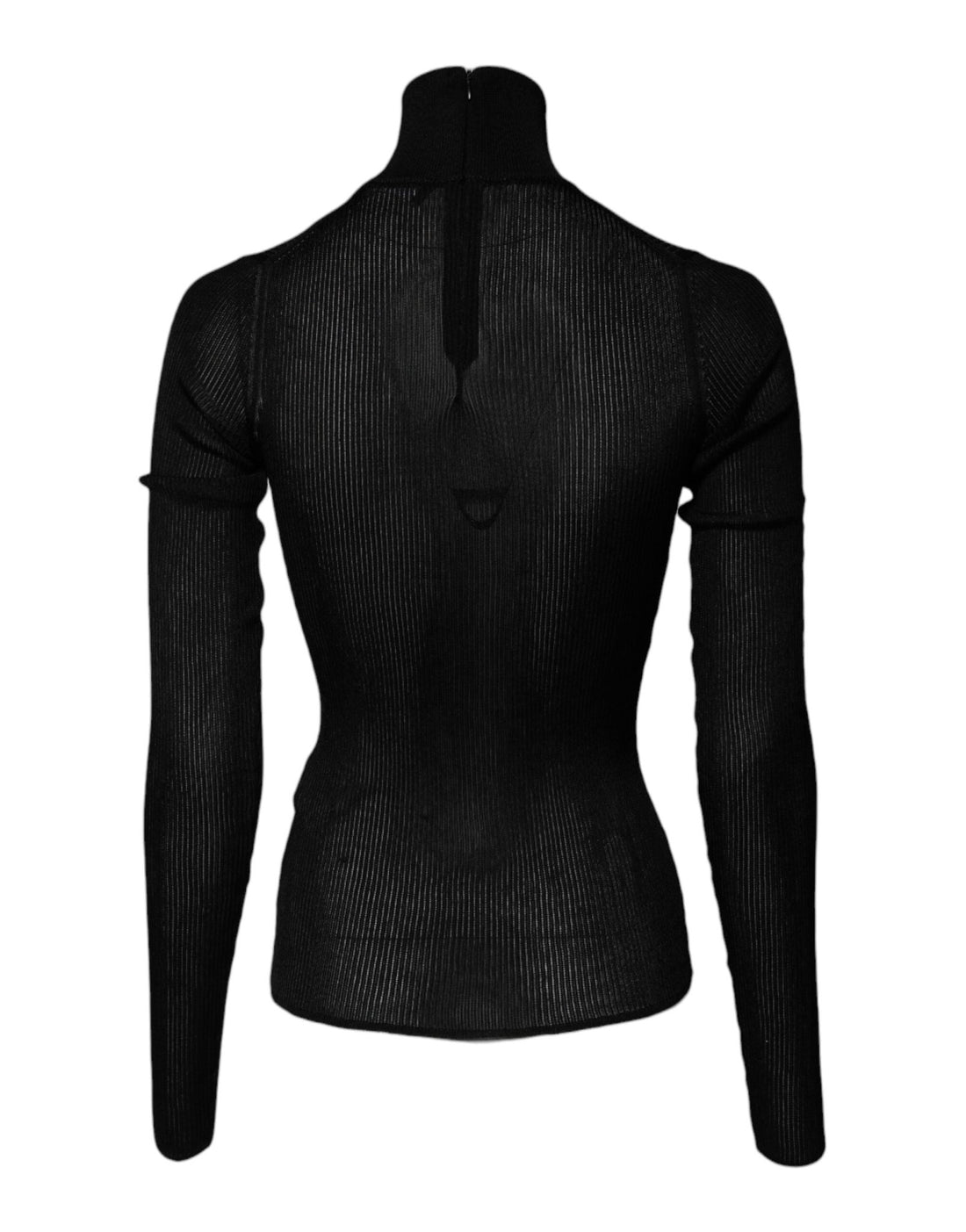 Dolce & Gabbana Black Knit Long Sleeves Turtleneck Slim Top - RIMODA