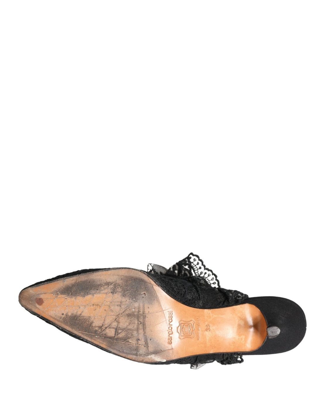 Dolce & Gabbana Black Lace Heels Sandals Shoes - RIMODA