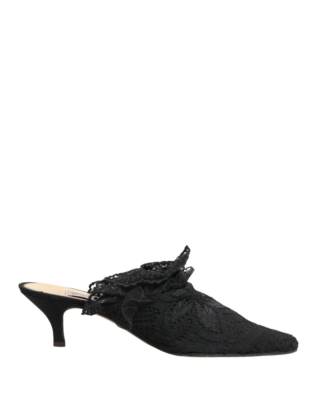 Dolce & Gabbana Black Lace Heels Sandals Shoes - RIMODA